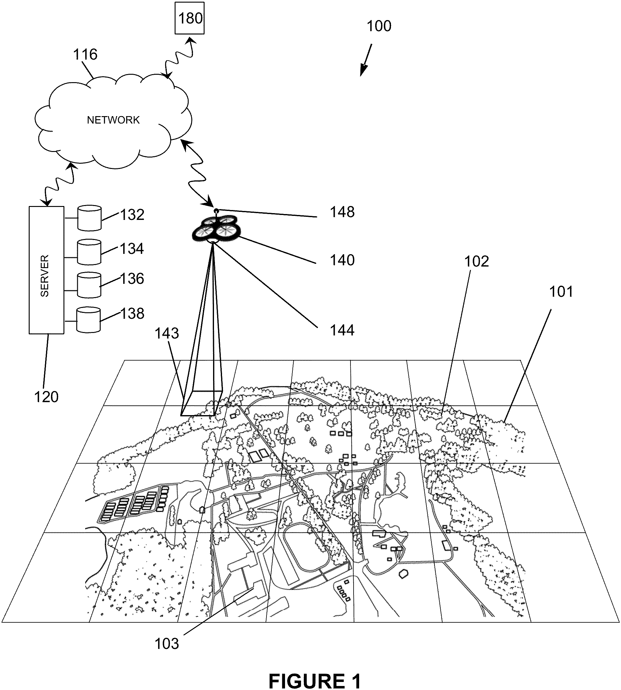 Patent US11810202 Figure 1 – Method and system for identifying conditions of features represented in a virtual model