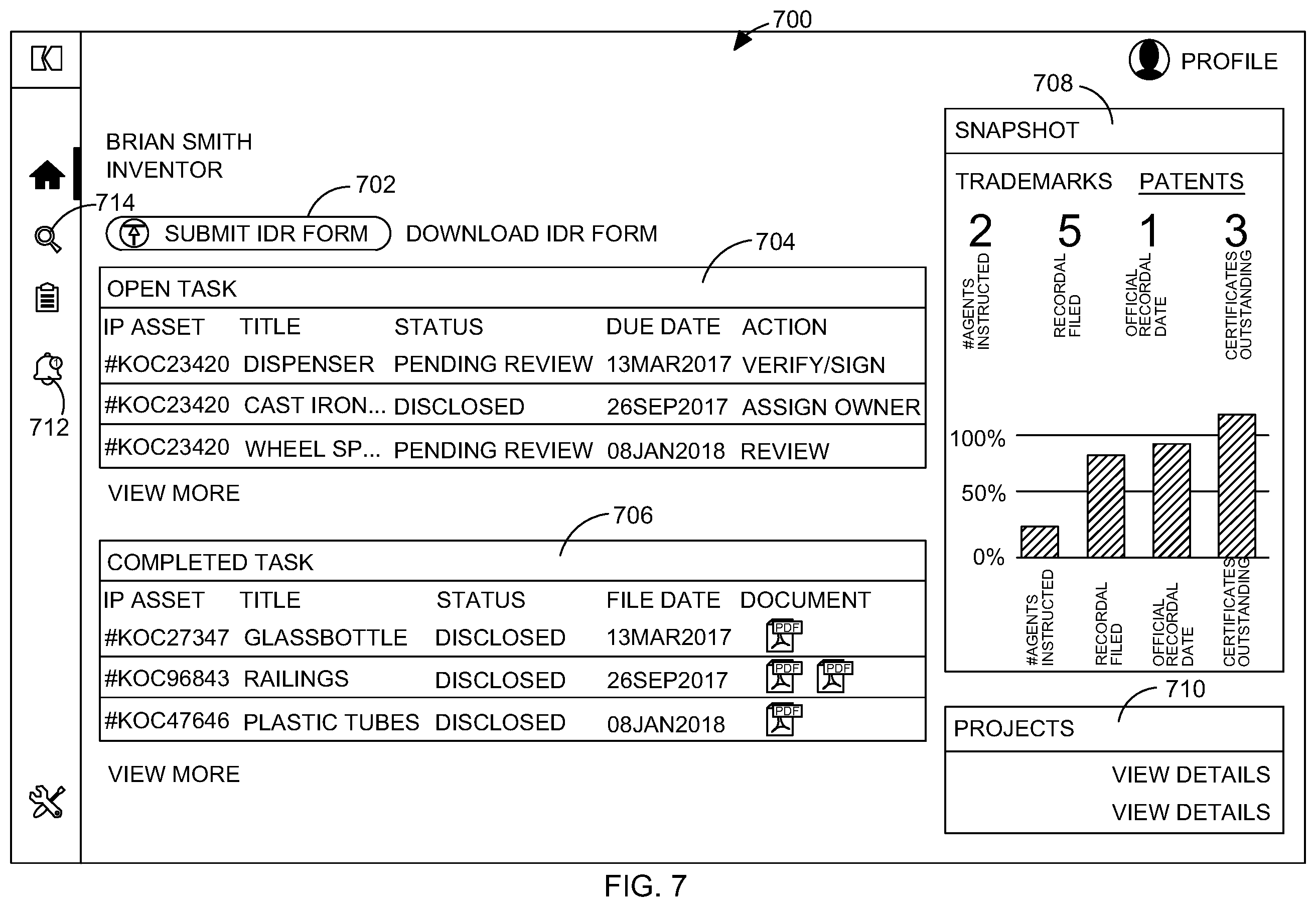 Patent US11810212 Figure 8 – Access controlled distributed ledger system for asset management