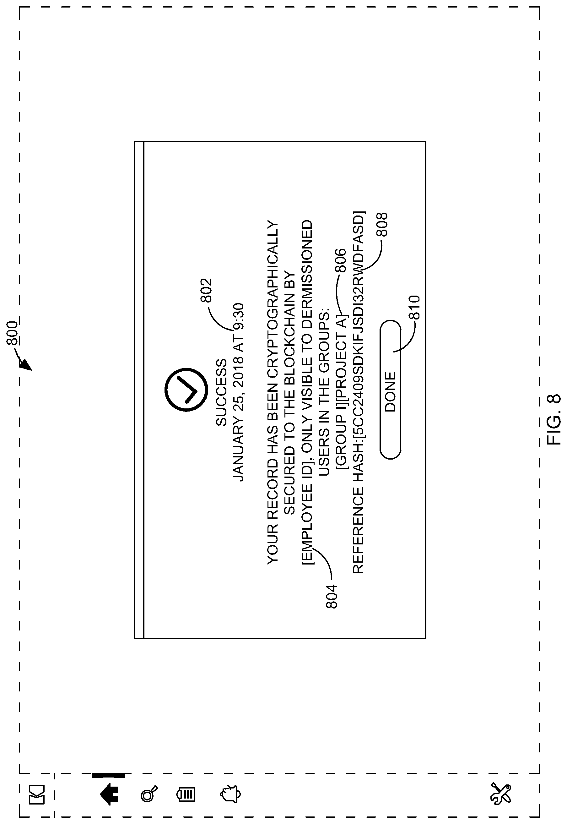 Patent US11810212 Figure 9 – Access controlled distributed ledger system for asset management