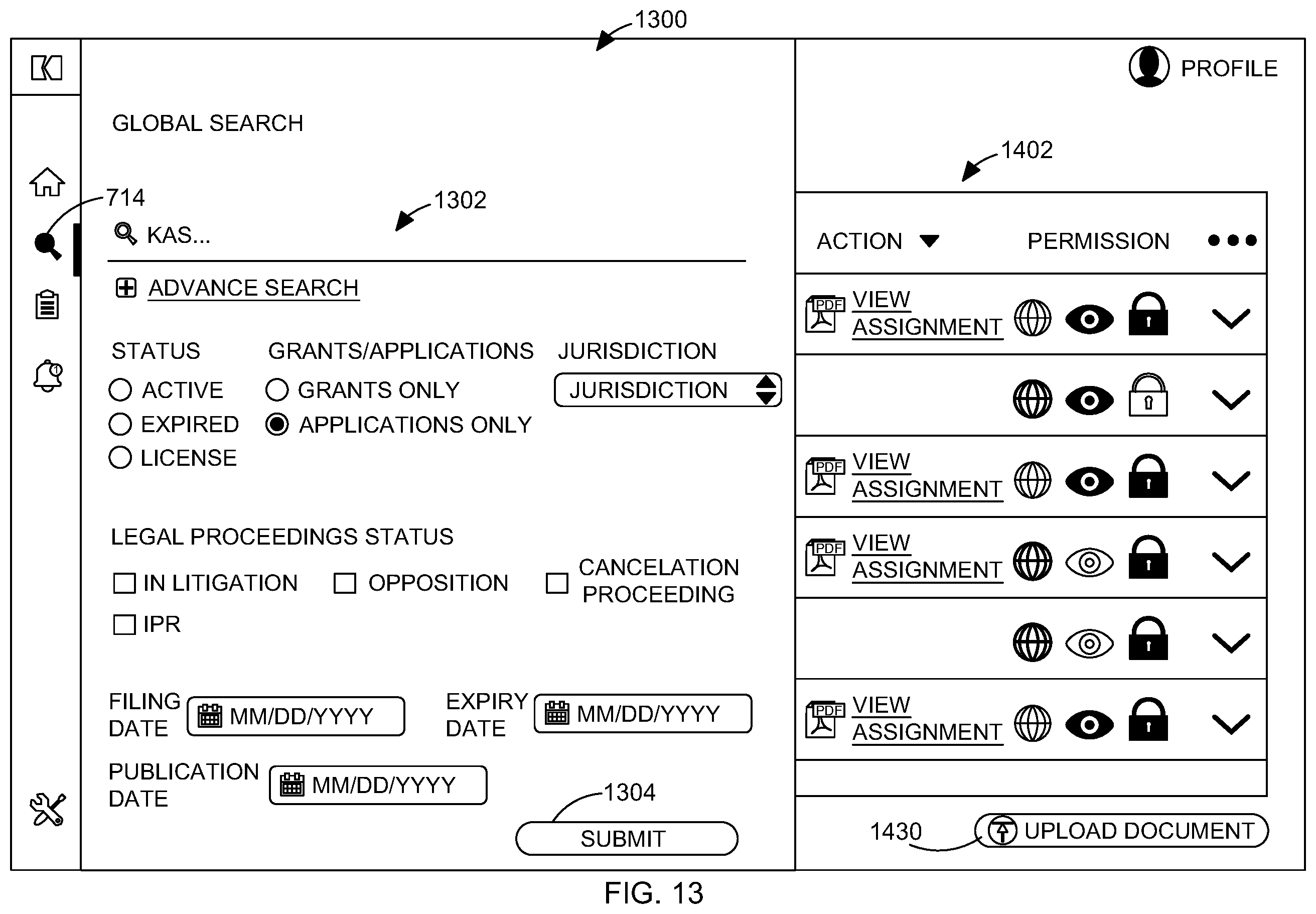 Patent US11810212 Figure 14 – Access controlled distributed ledger system for asset management