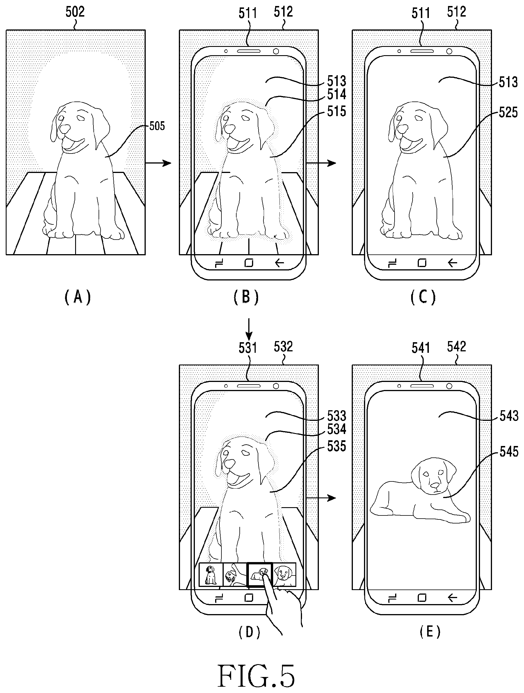 Patent US11810231 Figure 5 – Electronic device and method for editing content of external device