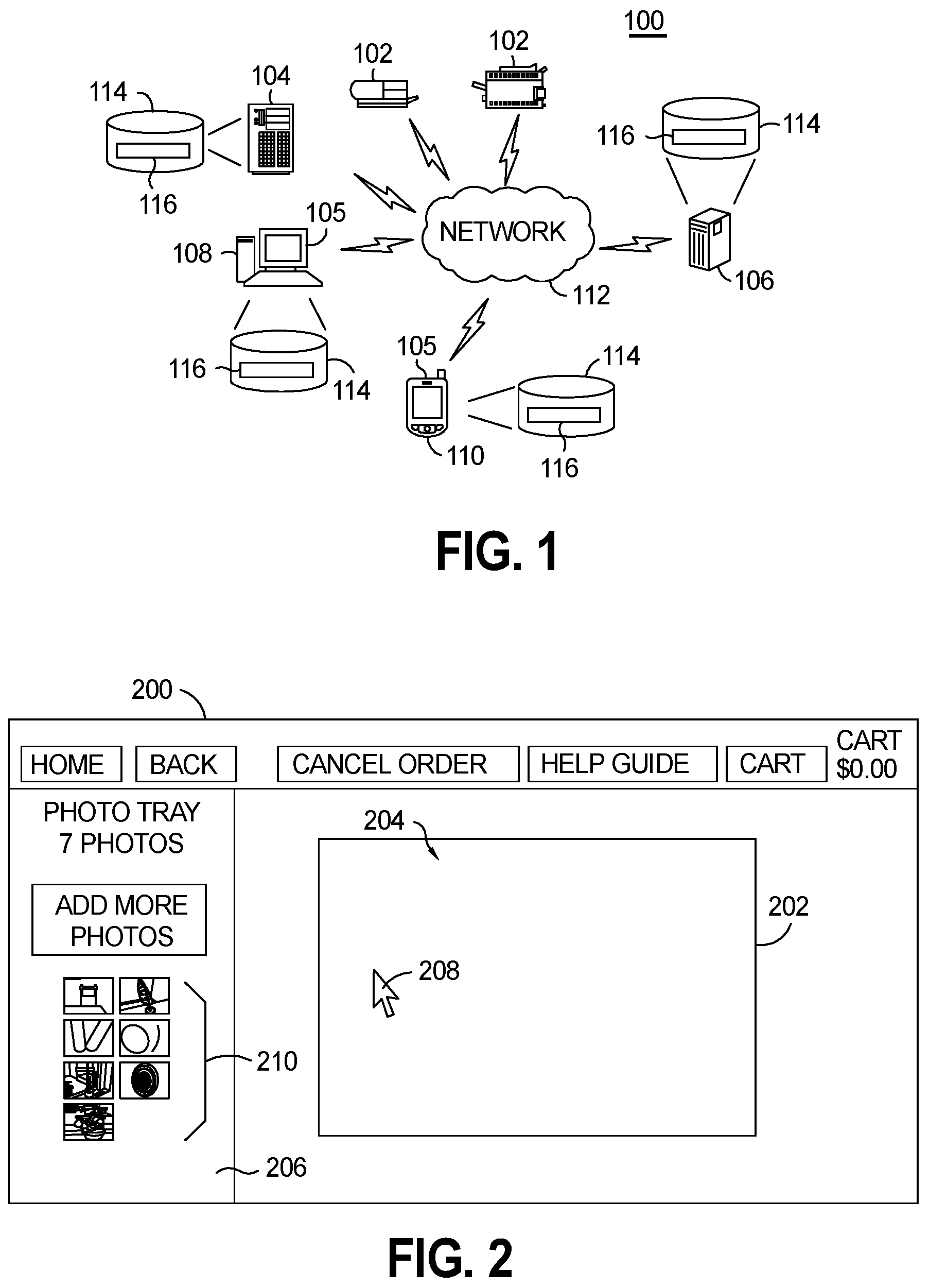Patent US11810232 — System and method for generating a digital image collage — Figure 1