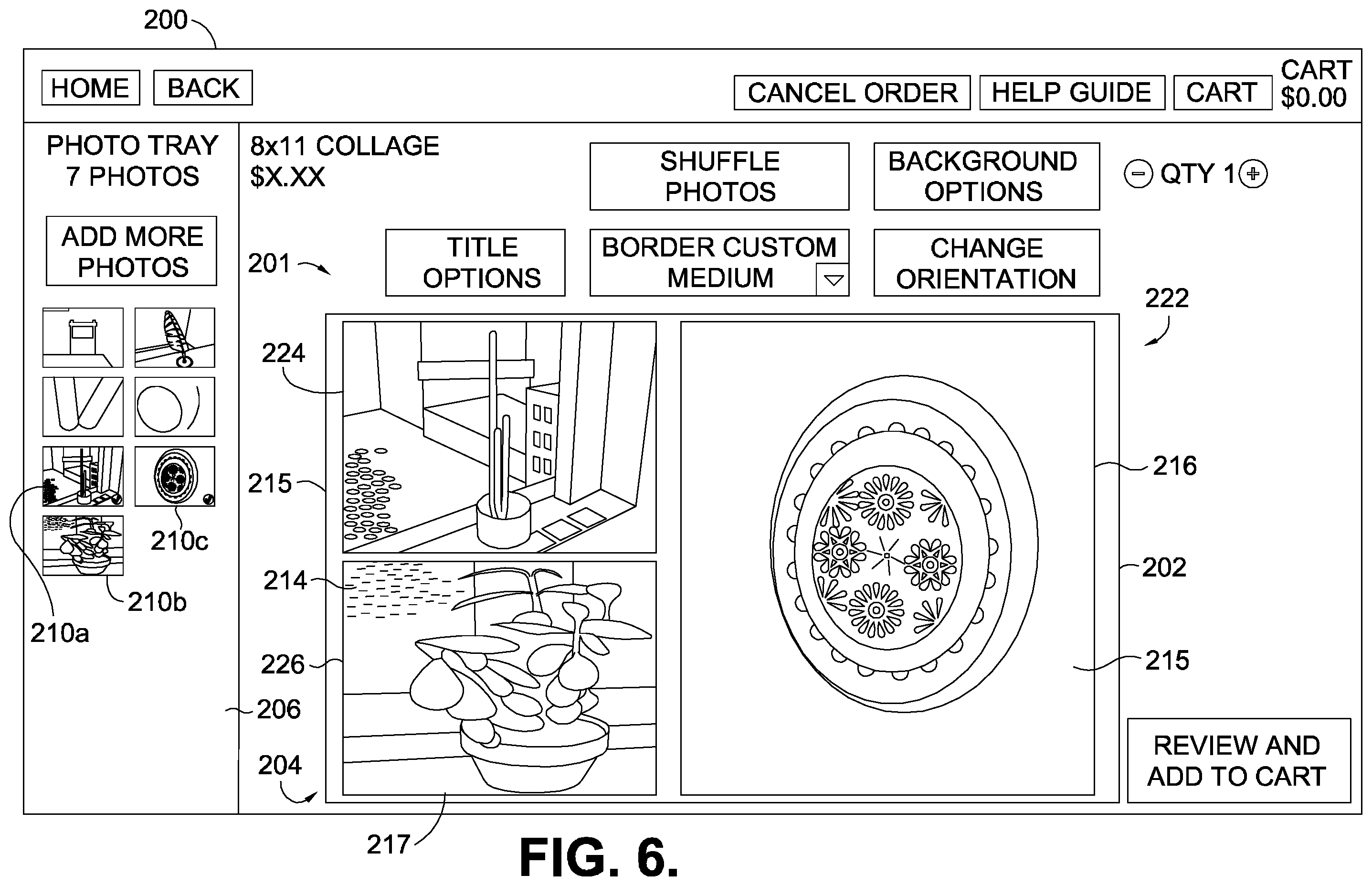 Patent US11810232 Figure 5 – System and method for generating a digital image collage