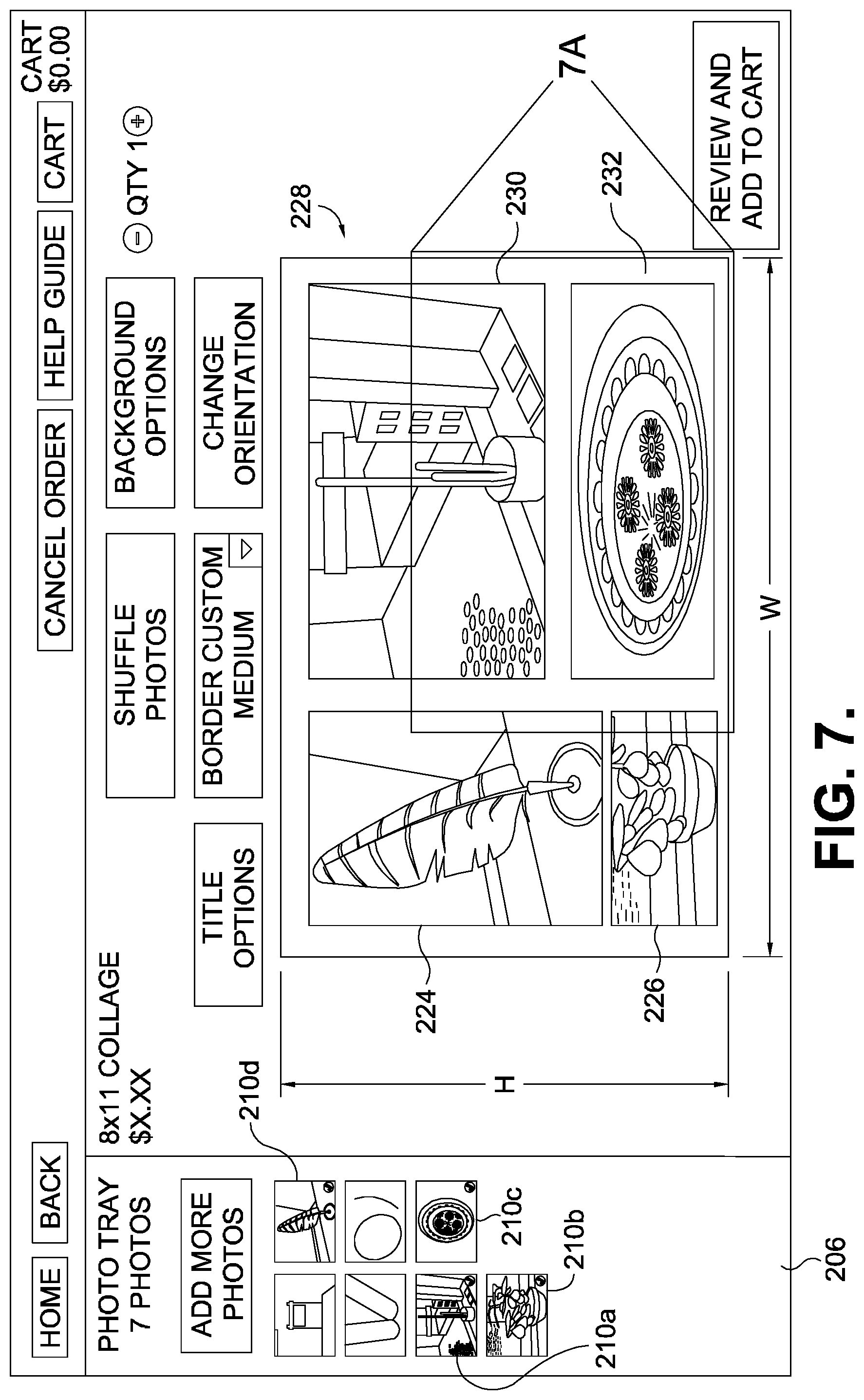 Patent US11810232 Figure 6 – System and method for generating a digital image collage