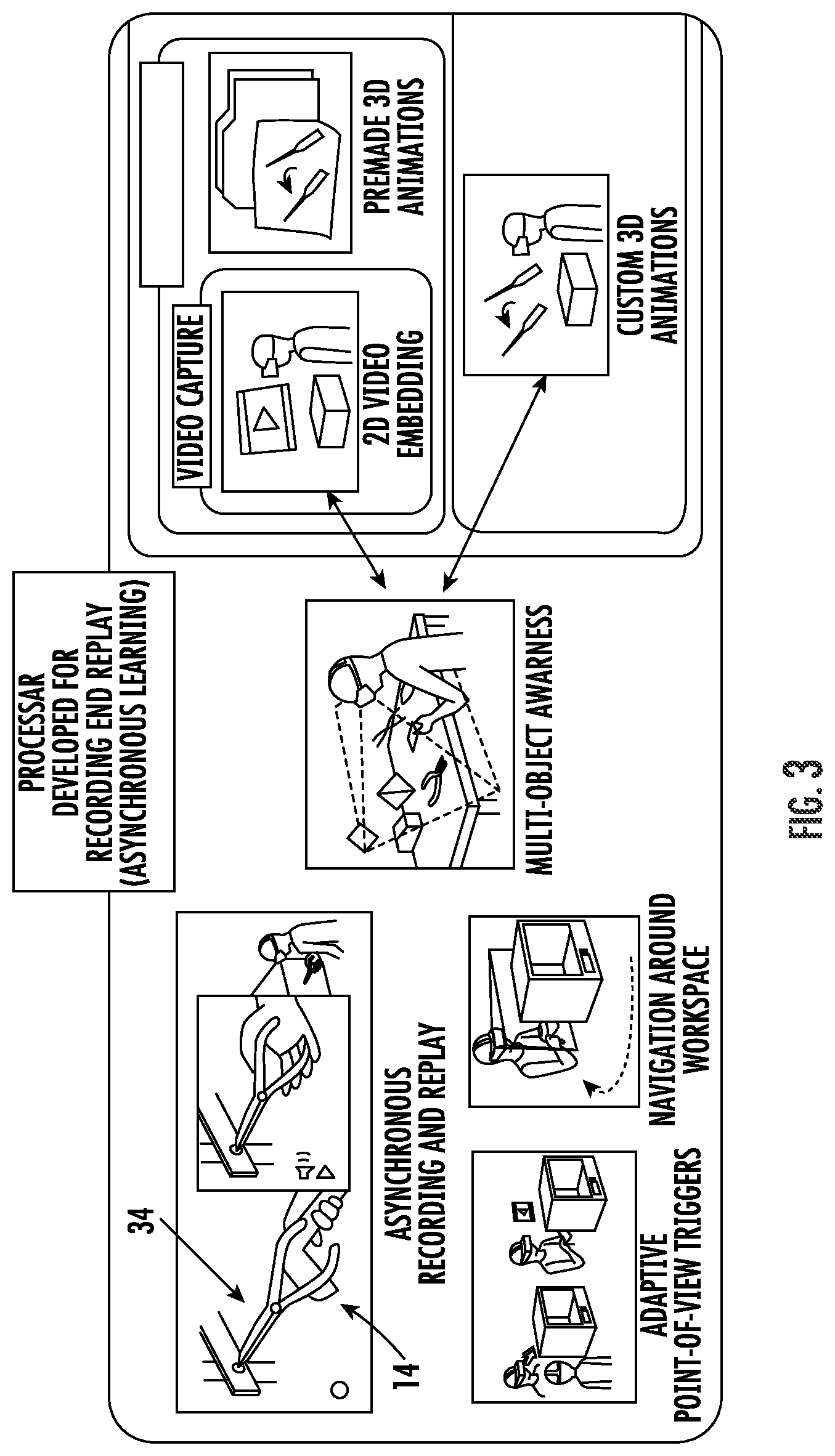 Patent US11810259 Figure 3 – System and method for generating asynchronous augmented reality instructions