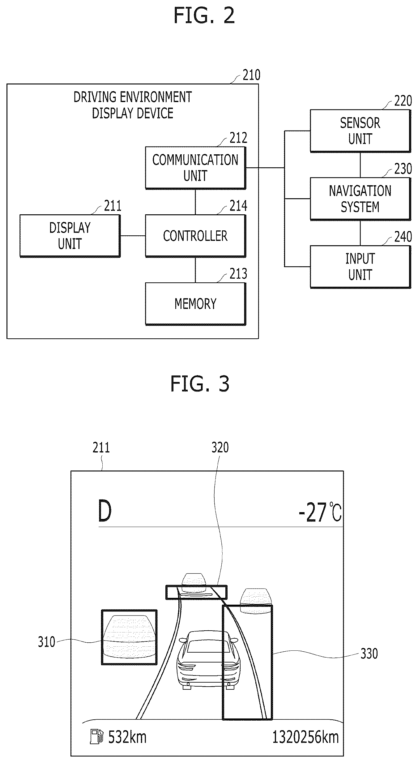 Patent US11810264 Figure 2 – Driving environment display device for vehicles and method of controlling the same