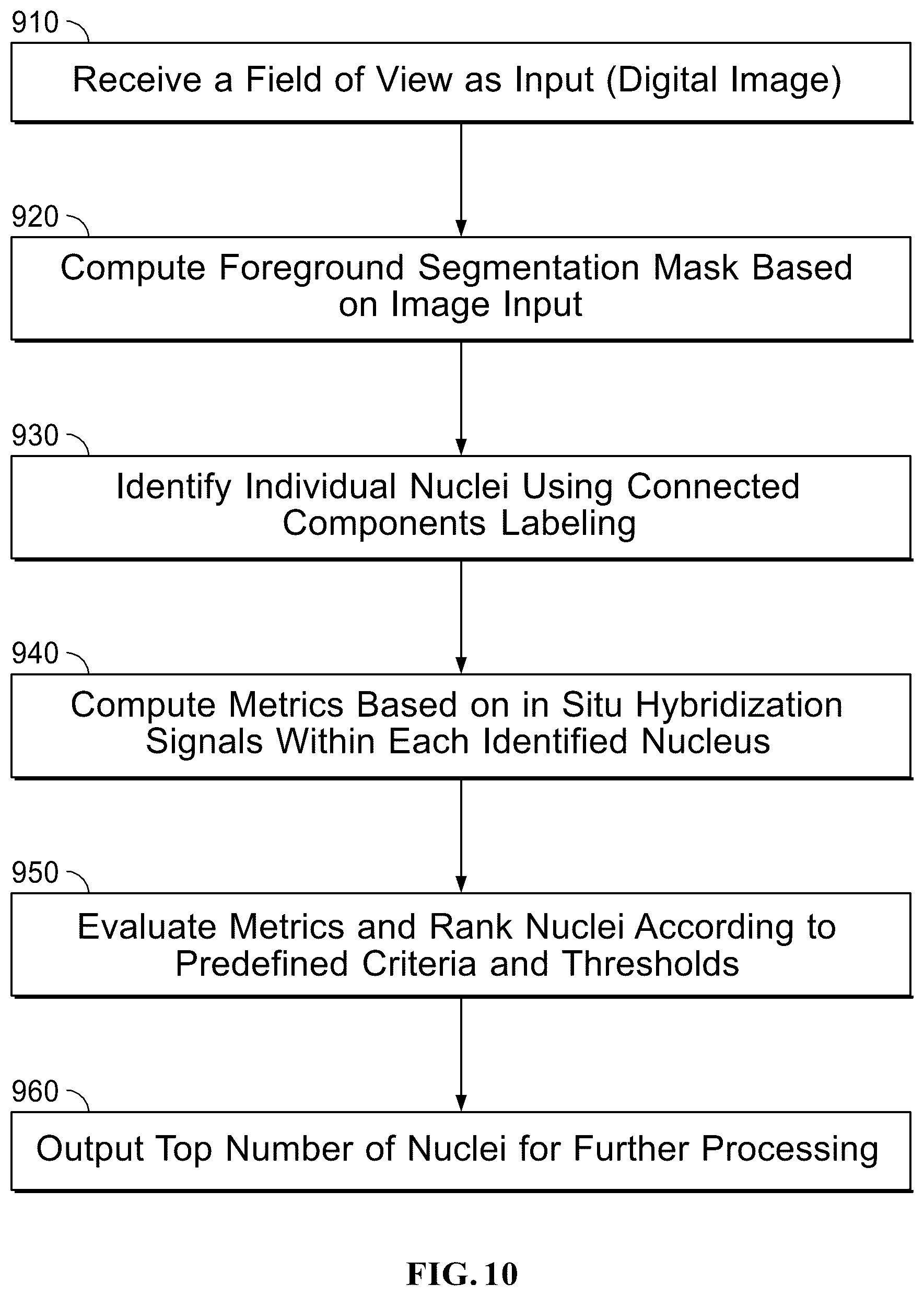 Patent US11810305 Figure 17 – Foreground segmentation and nucleus ranking for scoring dual ISH images