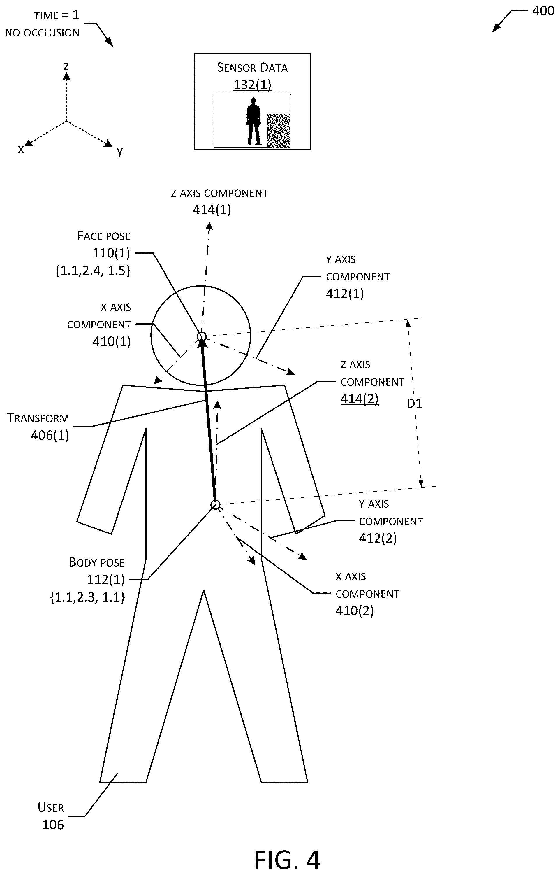 Patent US11810345 Figure 4 – System for determining user pose with an autonomous mobile device