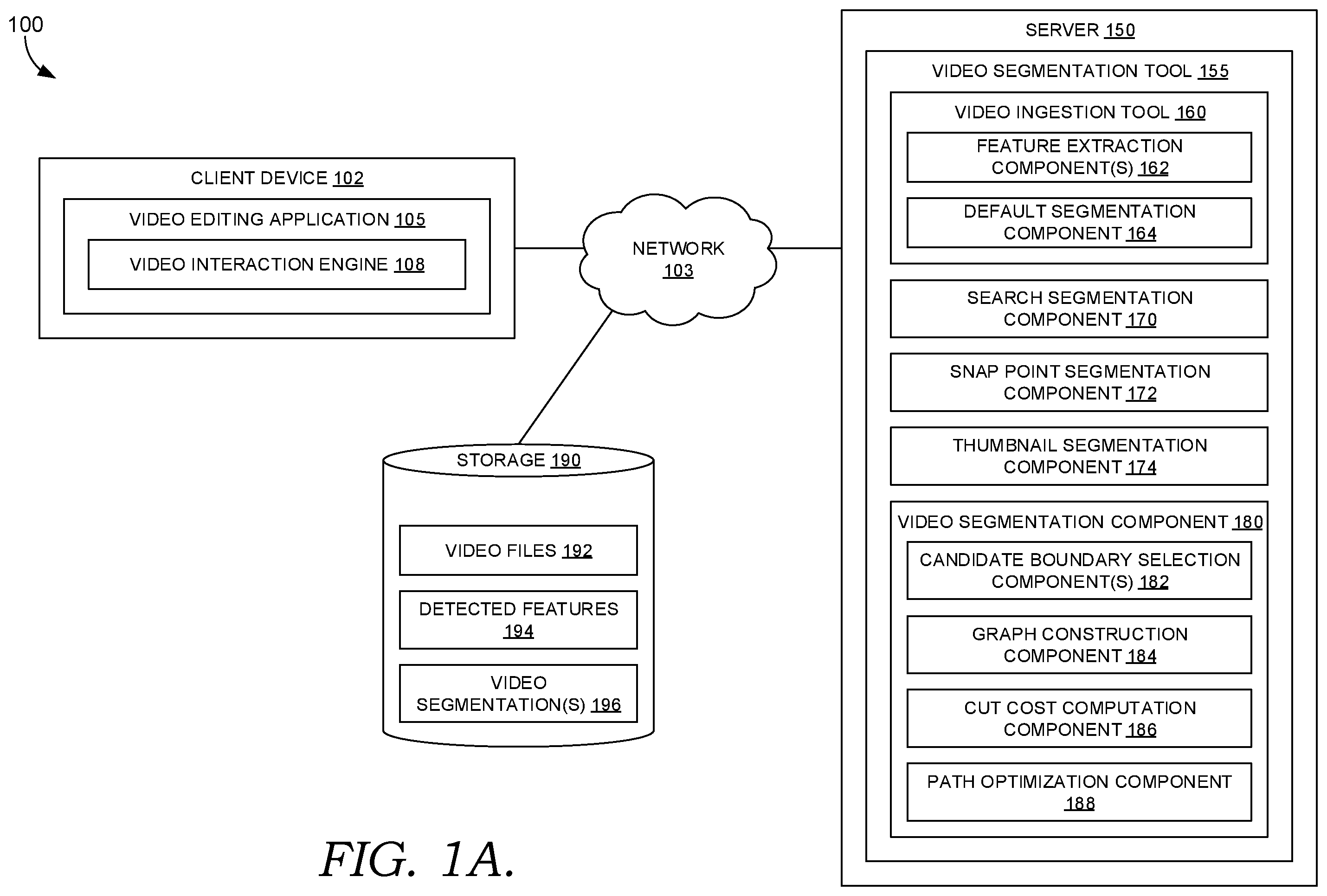 Patent US11810358 — Video search segmentation — Figure 1
