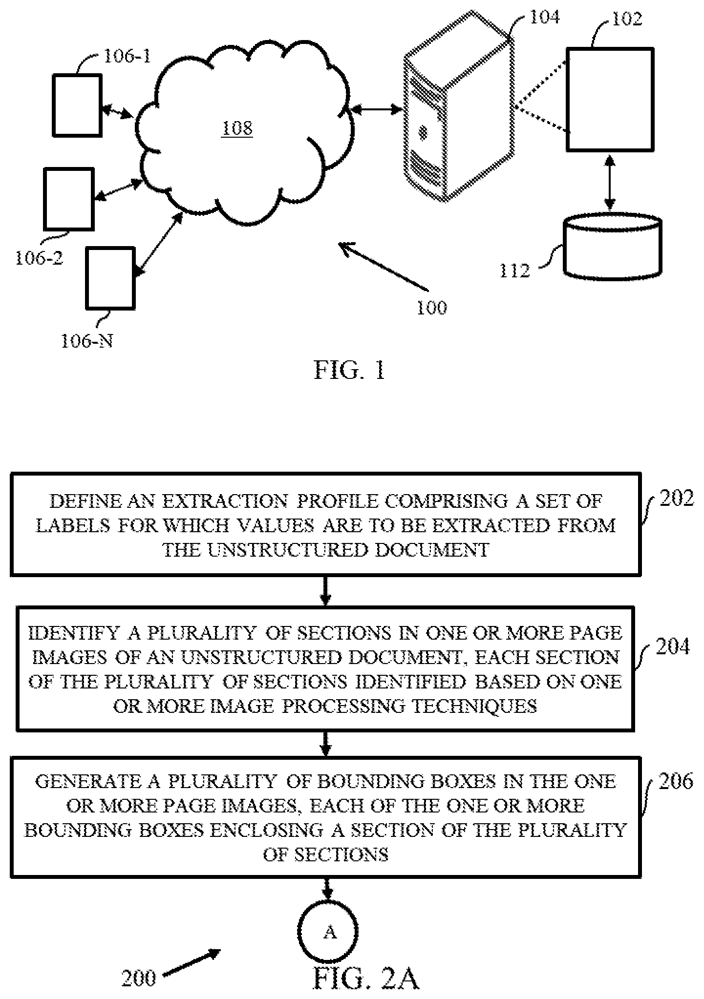 Patent US11810383 Figure 1 – System and method for determination of label values in unstructured documents