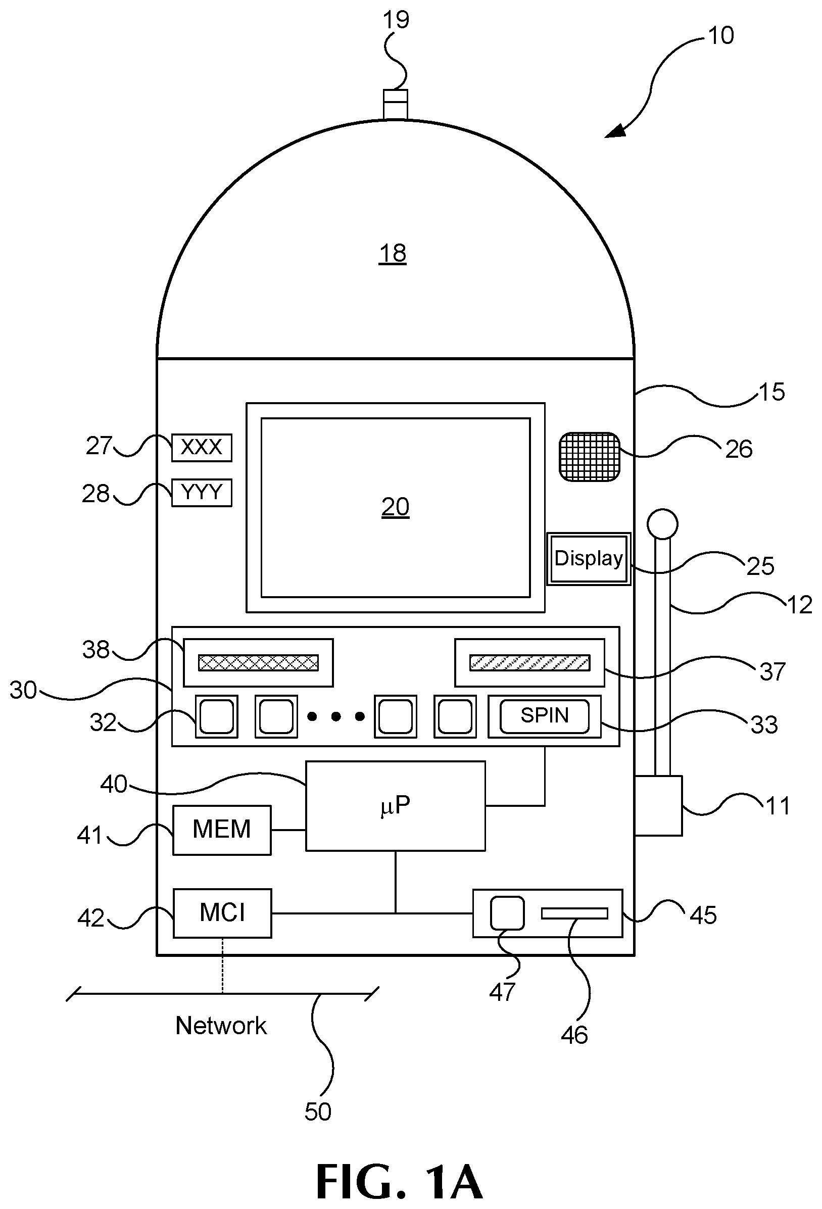 Patent US11810420 Figure 1 – Dispatching casino agents to an electronic gaming machine