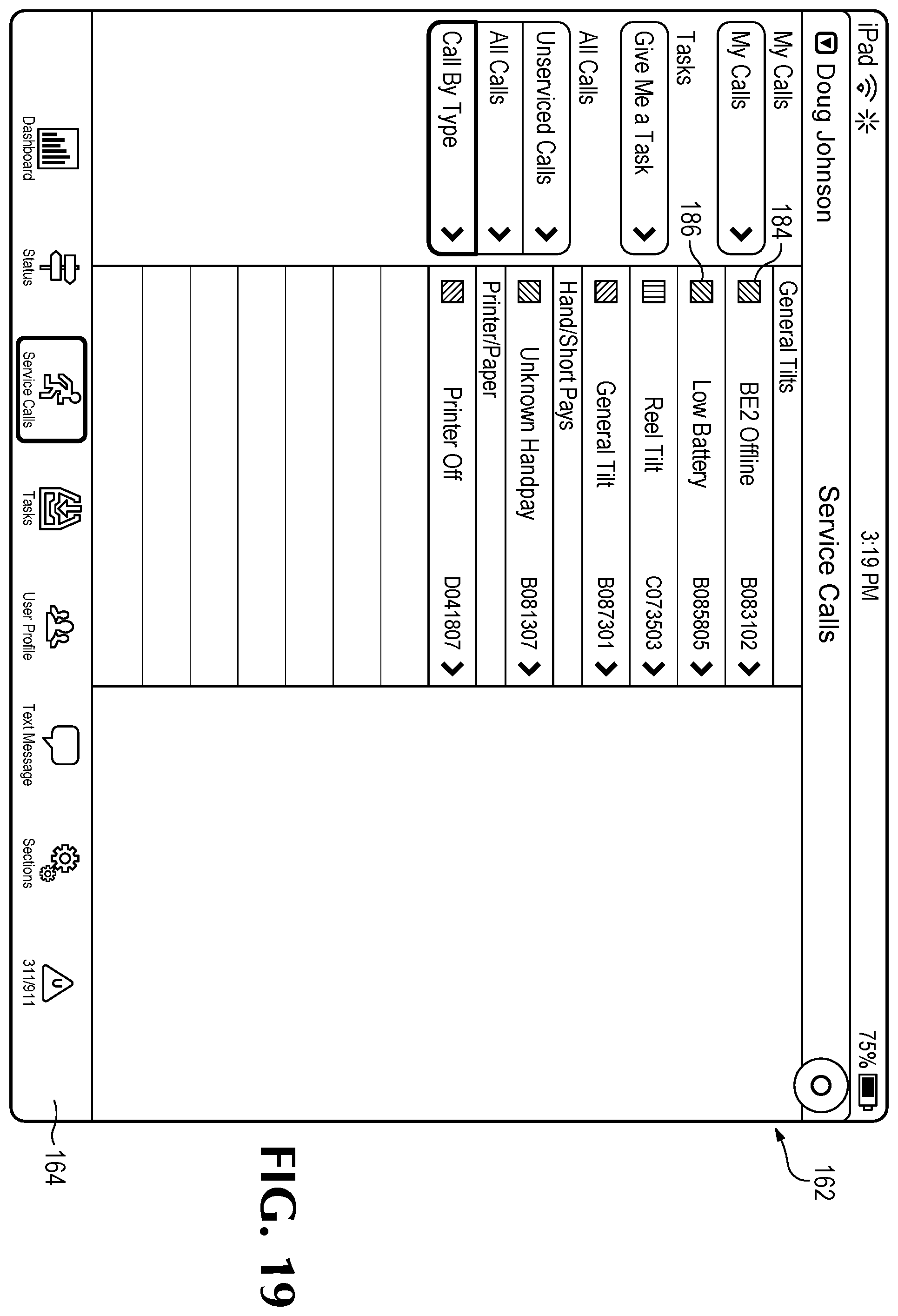 Patent US11810420 Figure 18 – Dispatching casino agents to an electronic gaming machine
