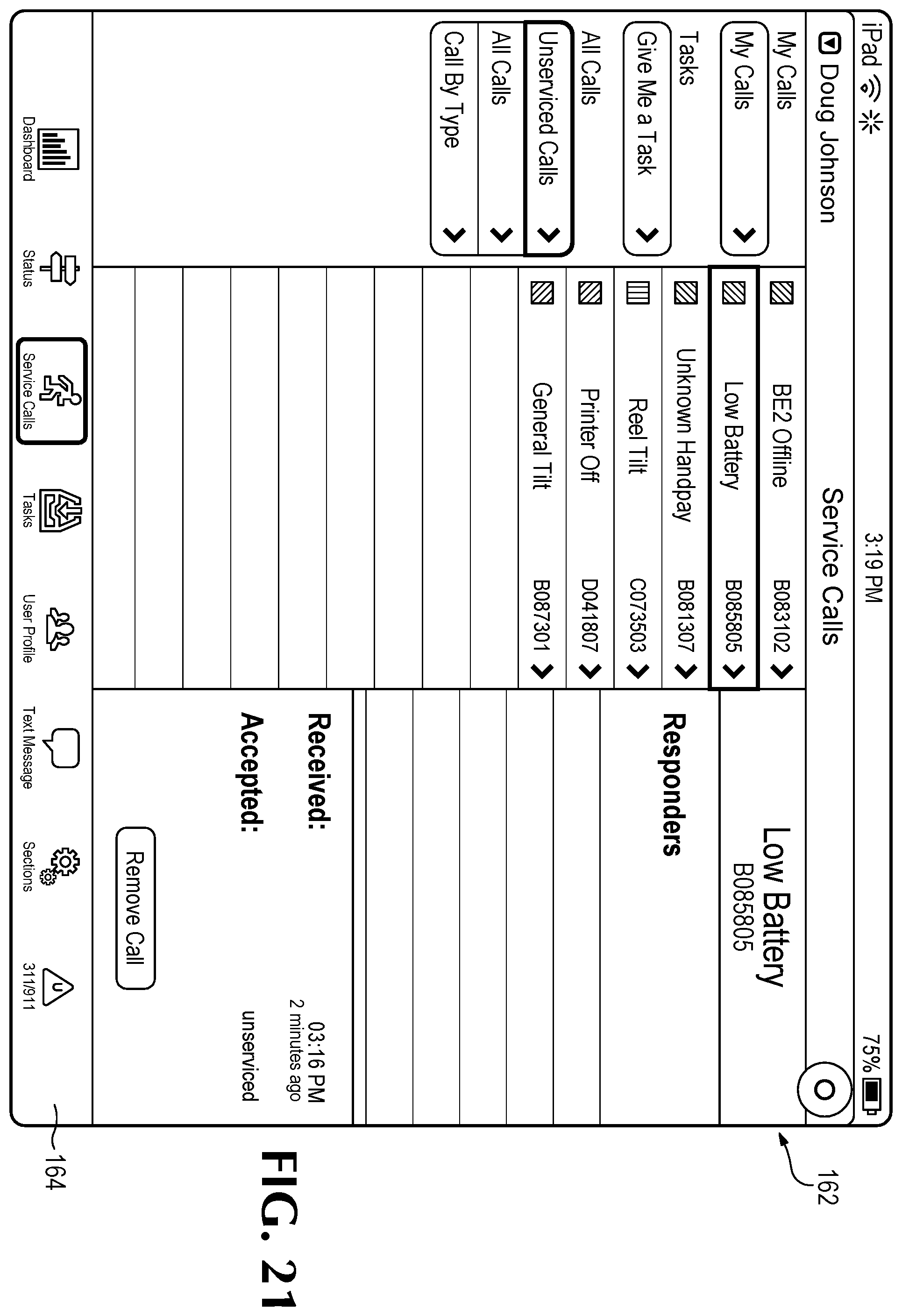 Patent US11810420 Figure 20 – Dispatching casino agents to an electronic gaming machine