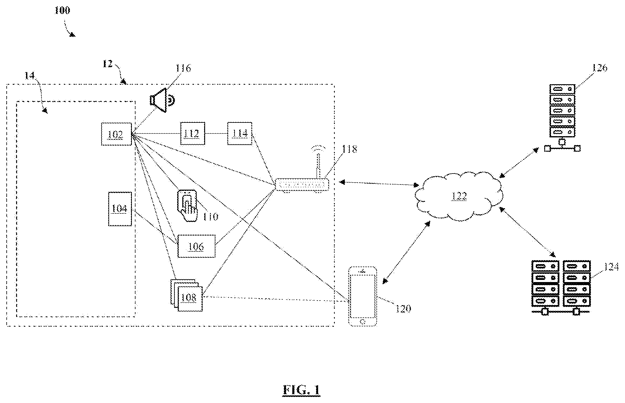 Patent US11810434 Figure 1 – Smart sensor device and early warning notification system and method