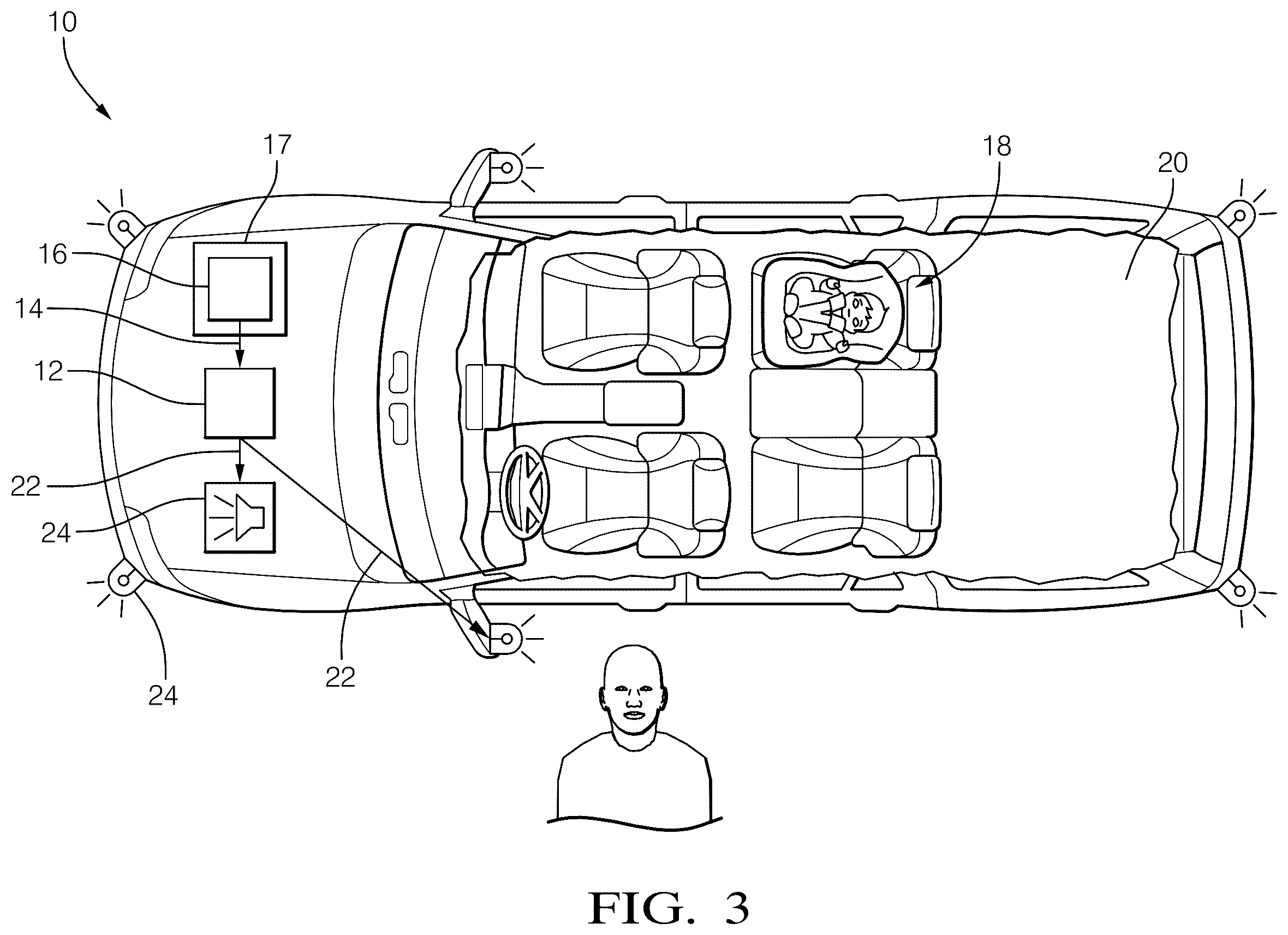 Patent US11810443 Figure 3 – Vehicle-occupant alert system