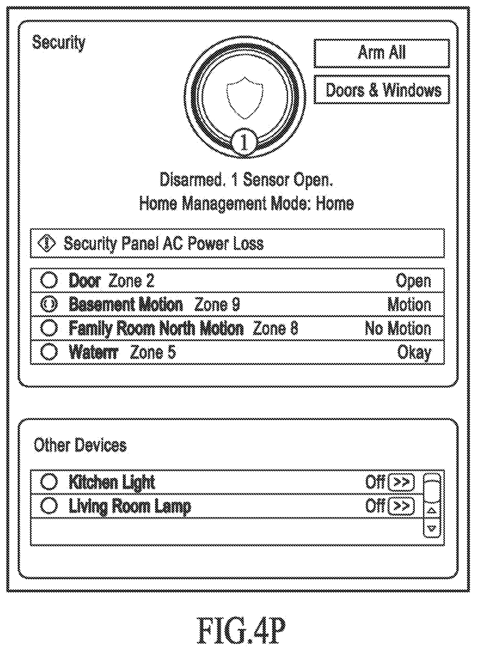 Patent US11810445 Figure 18 – Cross-client sensor user interface in an integrated security network