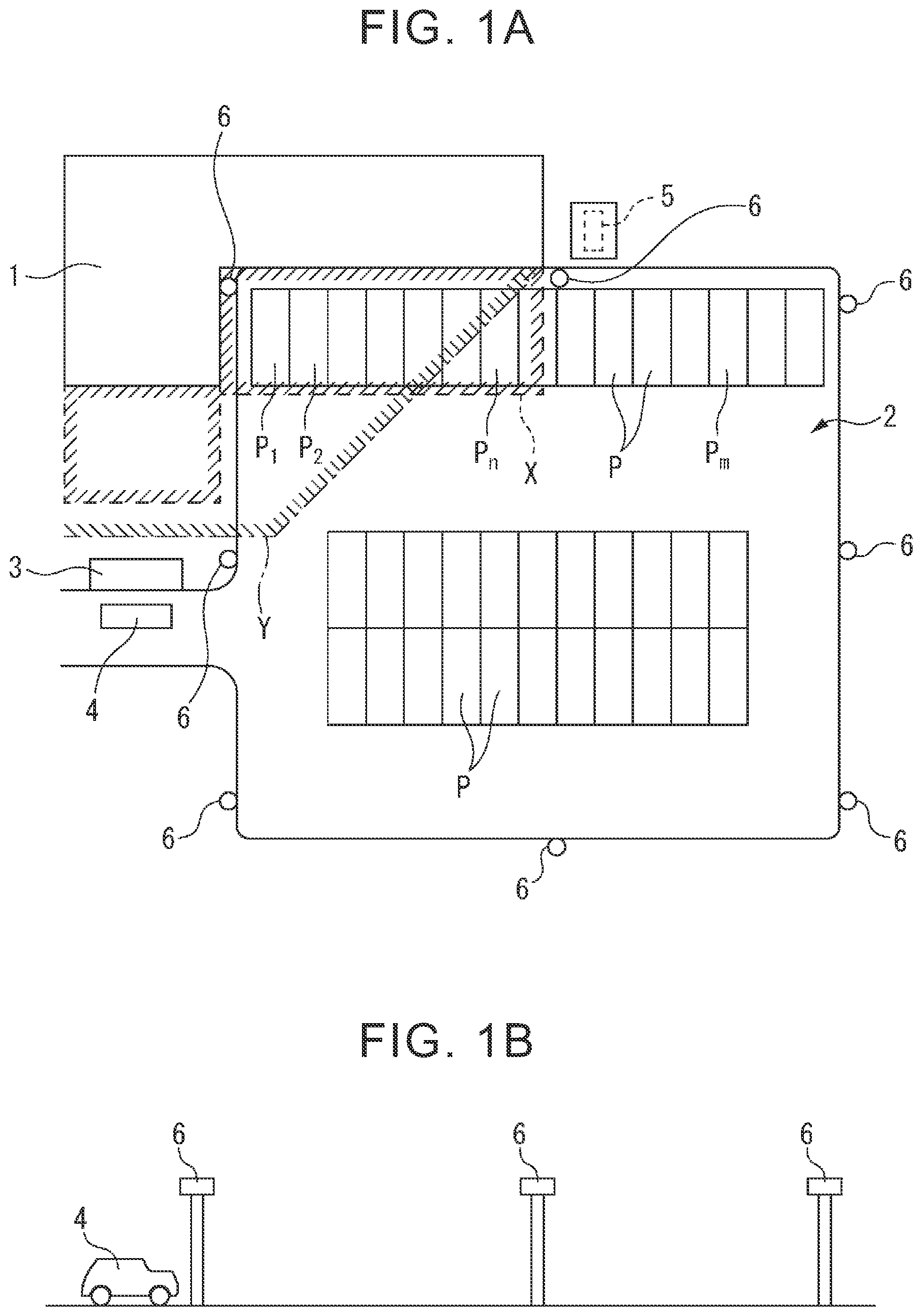 Patent US11810458 Figure 1 – Parking lot management system, parking lot management method, and storage medium