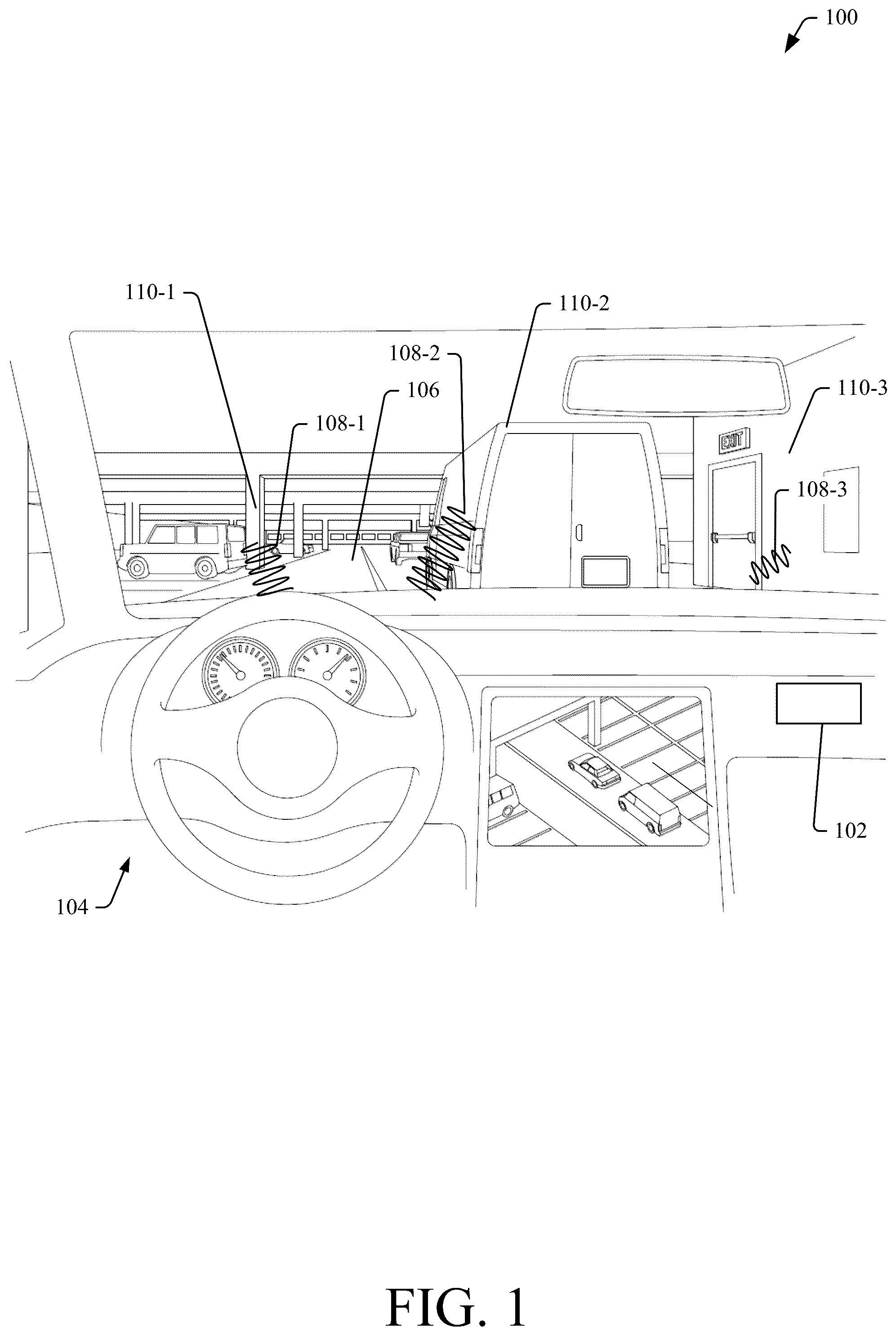 Patent US11810459 Figure 1 – Vehicle localization based on radar detections in garages