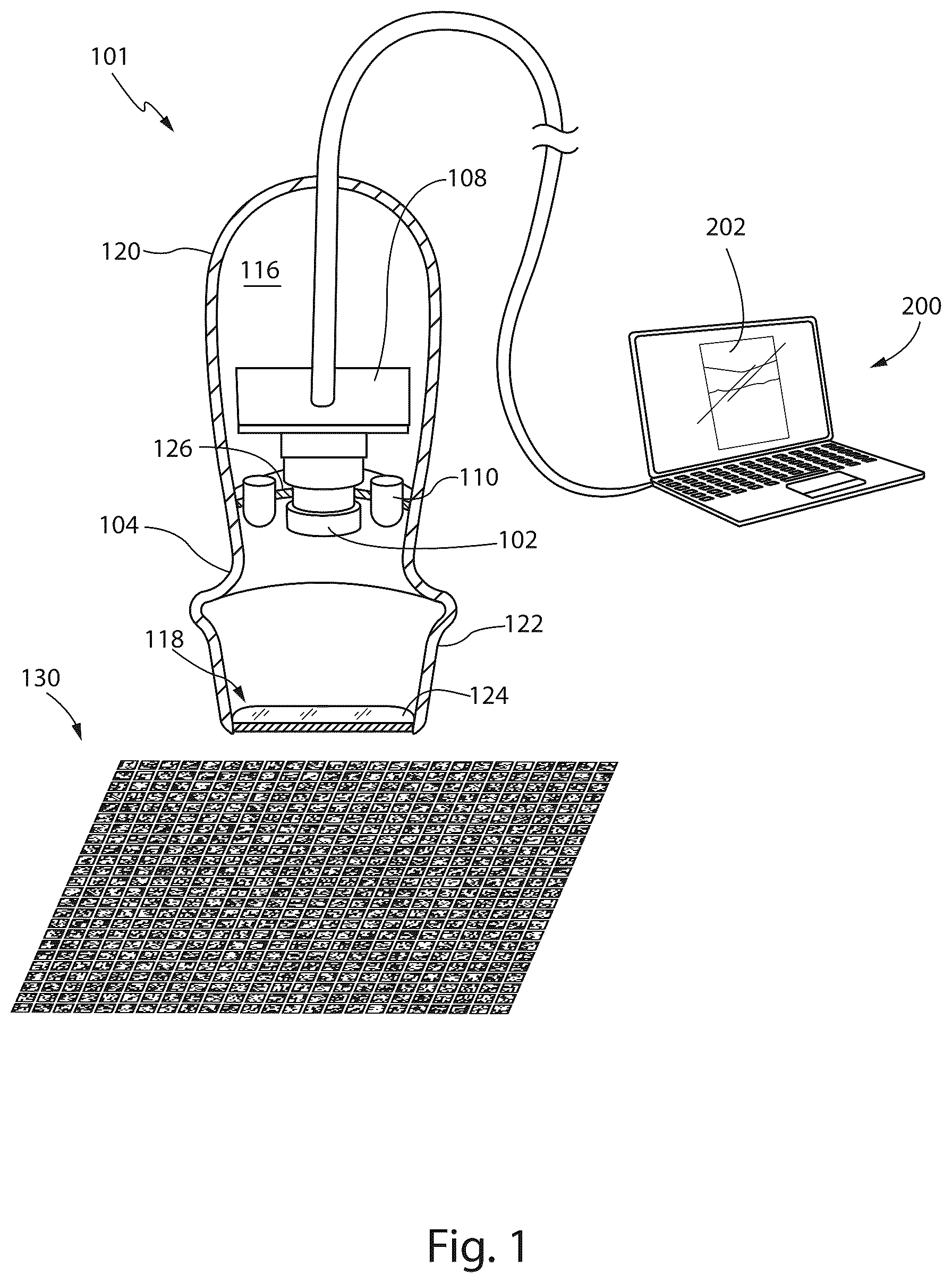 Patent US11810473 Figure 1 – Optical surface tracking for medical simulation