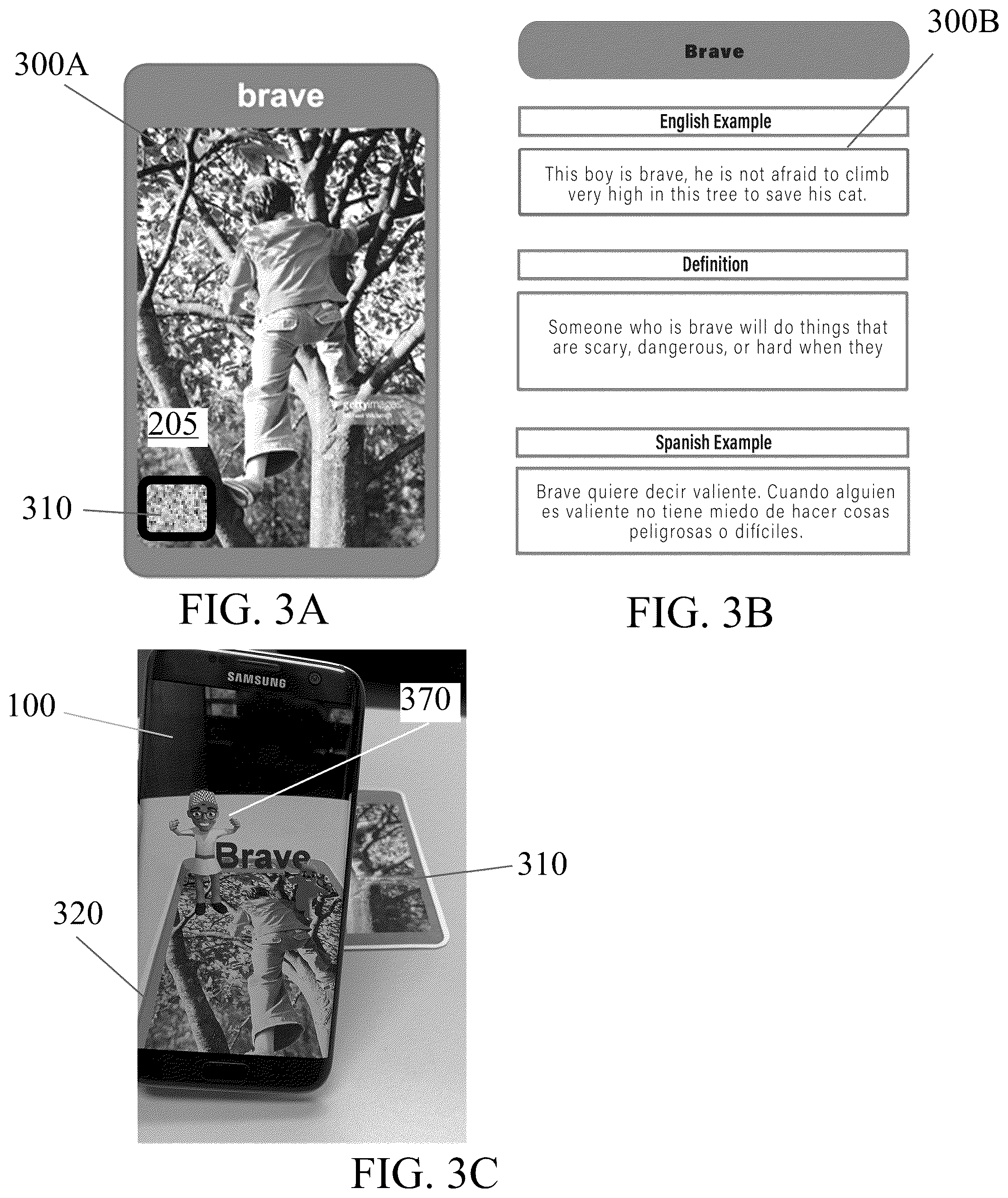 Patent US11810475 Figure 3 – System of language learning with augmented reality