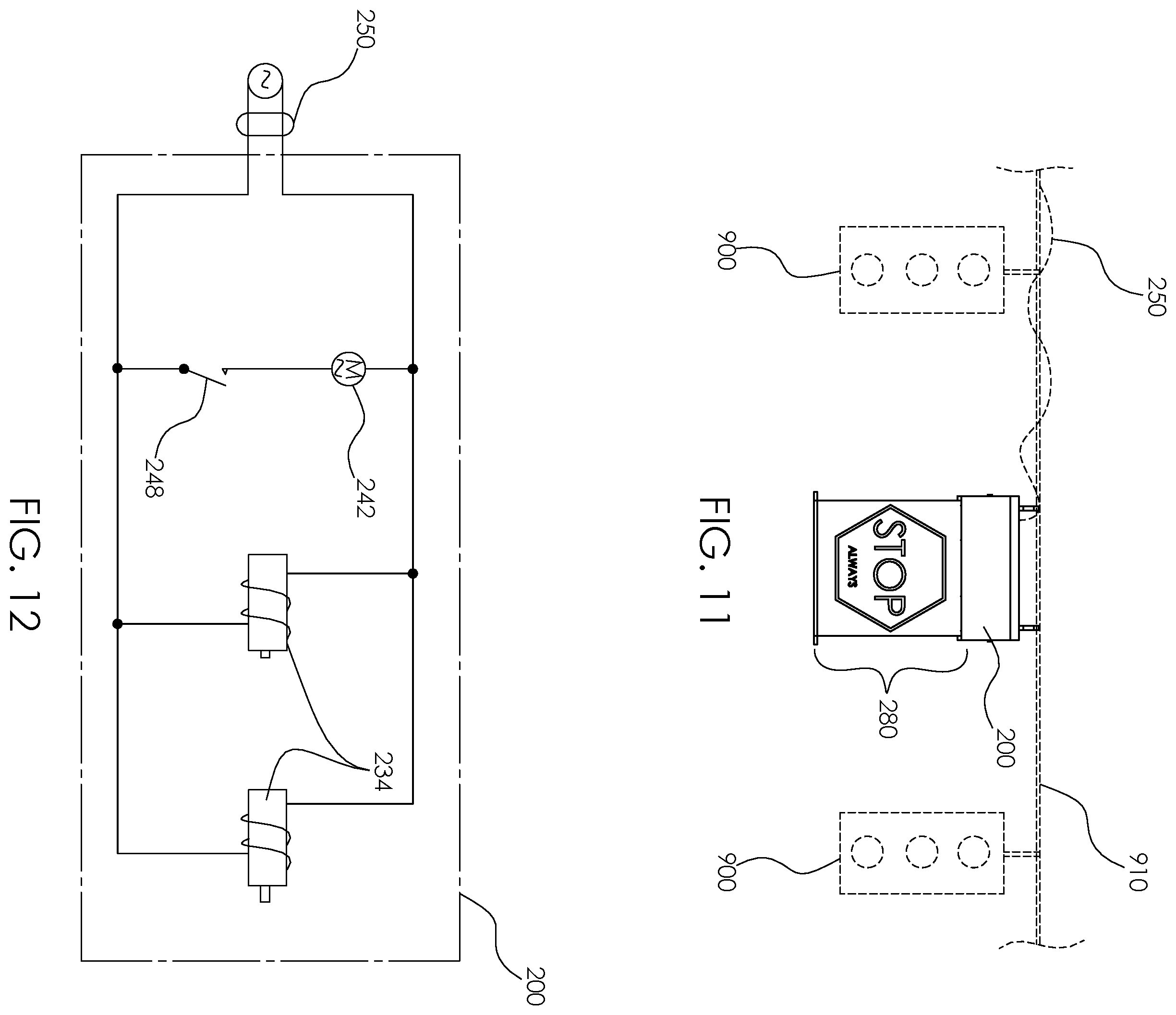 Patent US11810479 Figure 8 – Deployable stop sign for use with a traffic light during power loss