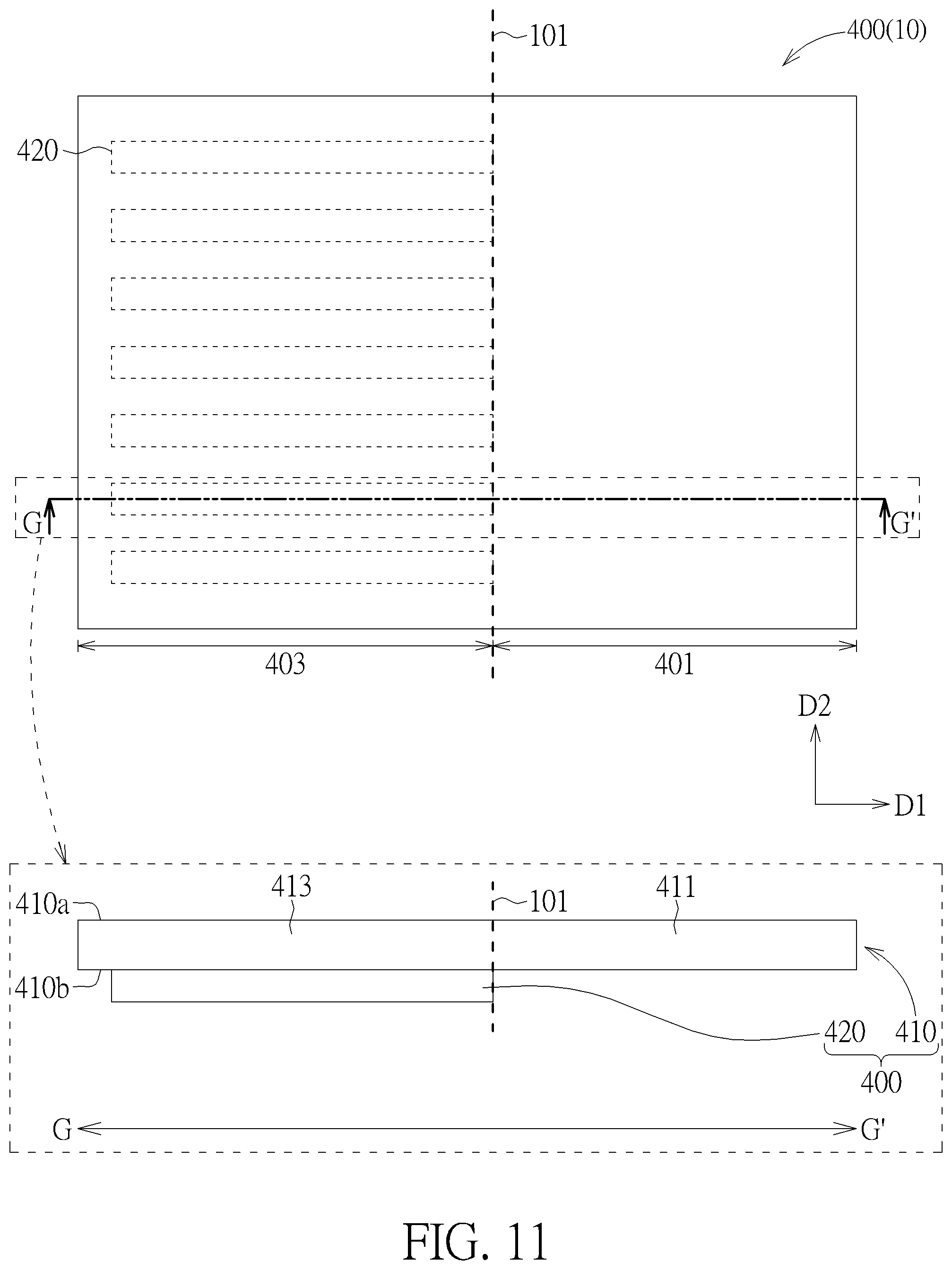 Patent US11810482 Figure 11 – Display device
