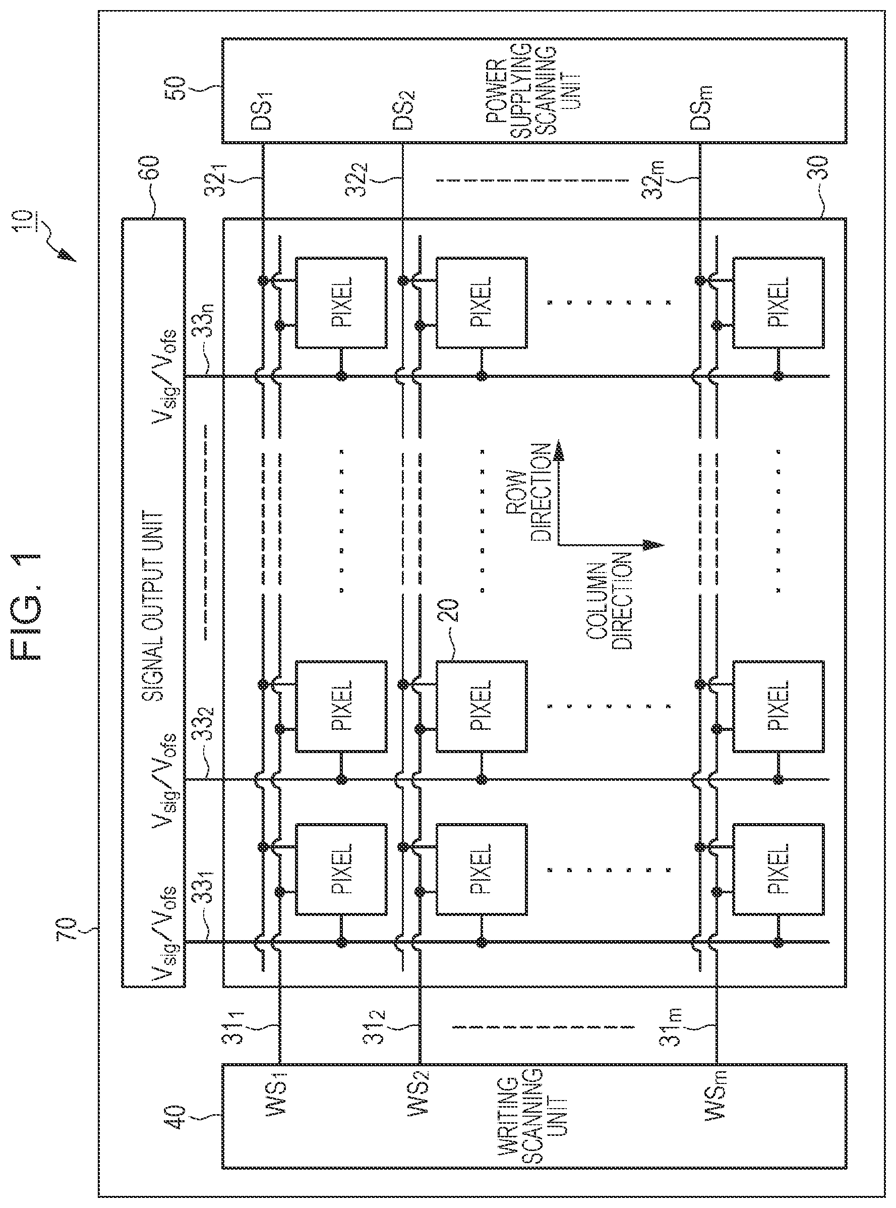 Patent US11810507 Figure 1 – Display device and electronic apparatus