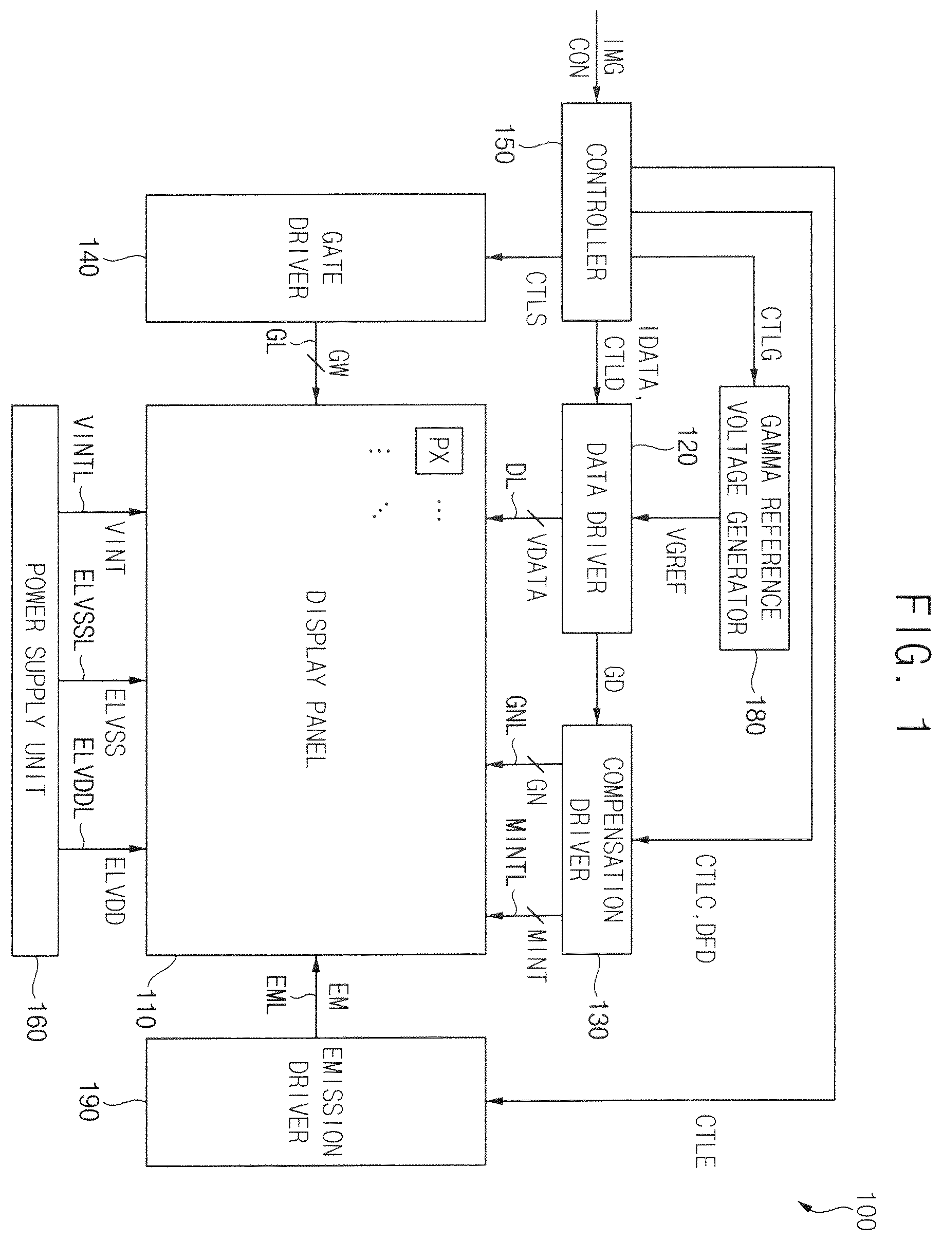 Patent US11810511 Figure 1 – Pixel, display device, and method of driving display device