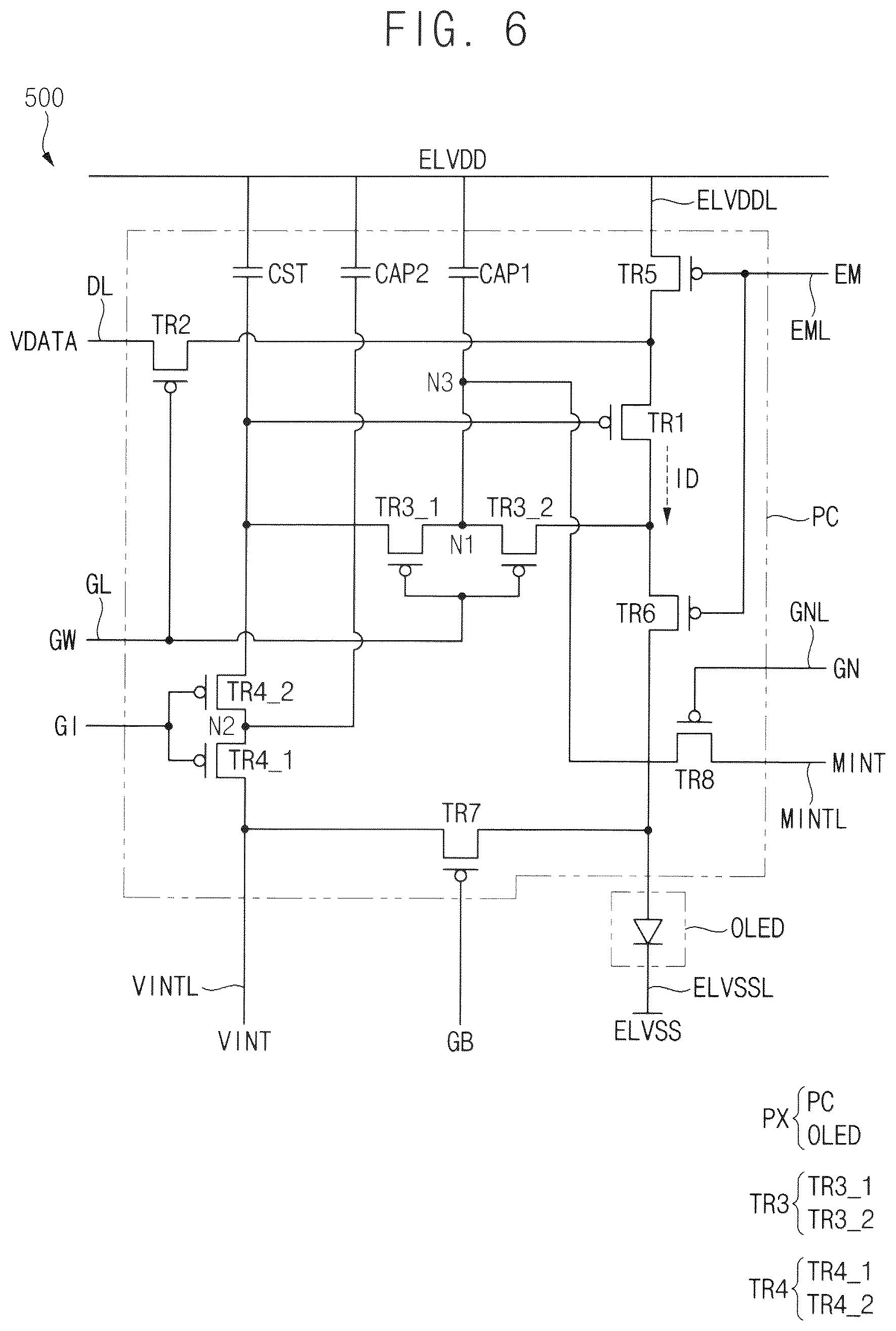 Patent US11810511 Figure 6 – Pixel, display device, and method of driving display device