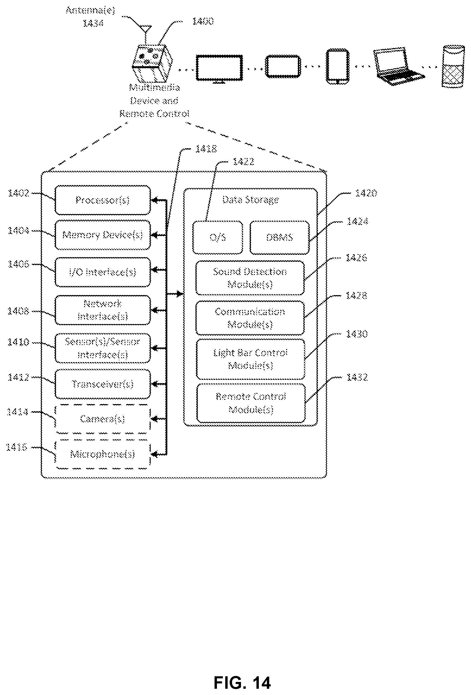 Patent US11810560 Figure 14 – Voice-controlled device switching between modes based on speech input