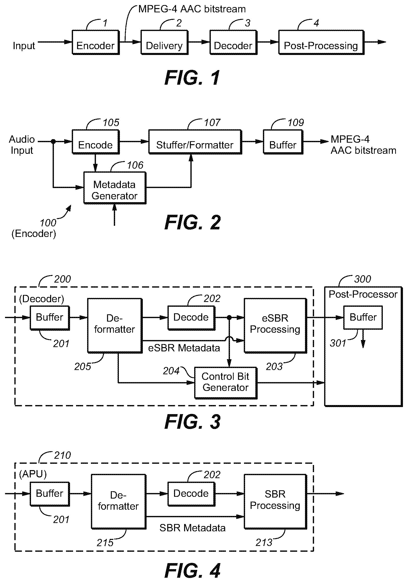 Patent US11810590 Figure 1 – Integration of high frequency audio reconstruction techniques