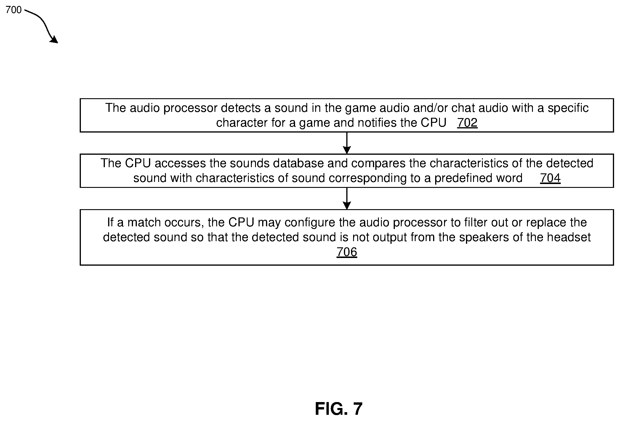 Patent US11810594 Figure 12 – Method and system for a headset with profanity filter