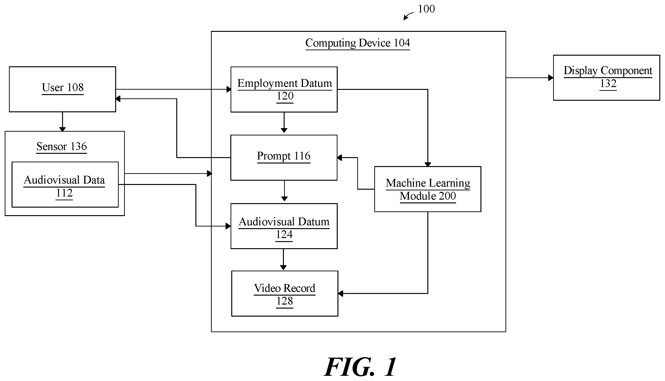 Patent US11810598 Figure 1 – Apparatus and method for automated video record generation