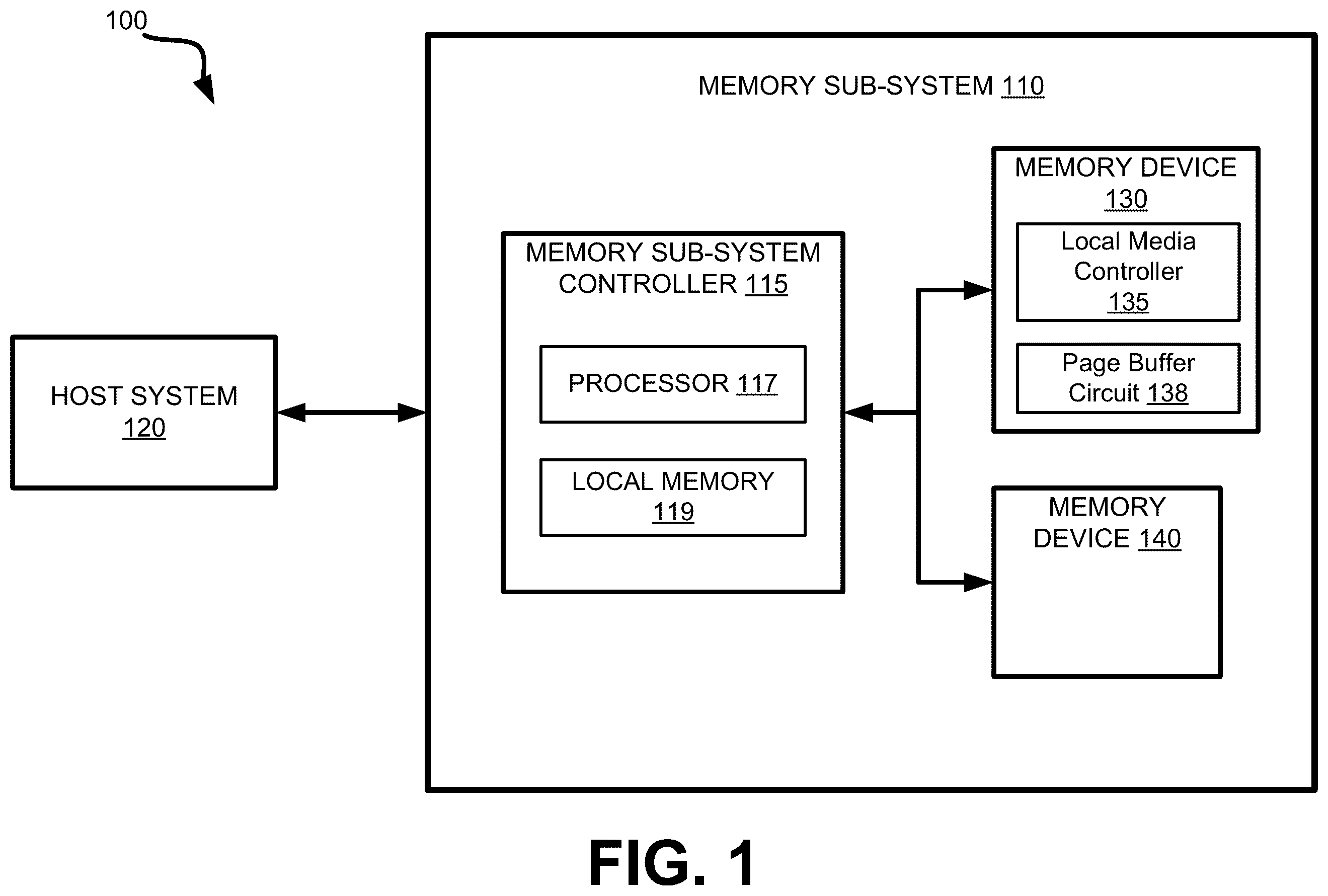 Patent US11810613 — Ultra-compact page buffer — Figure 1