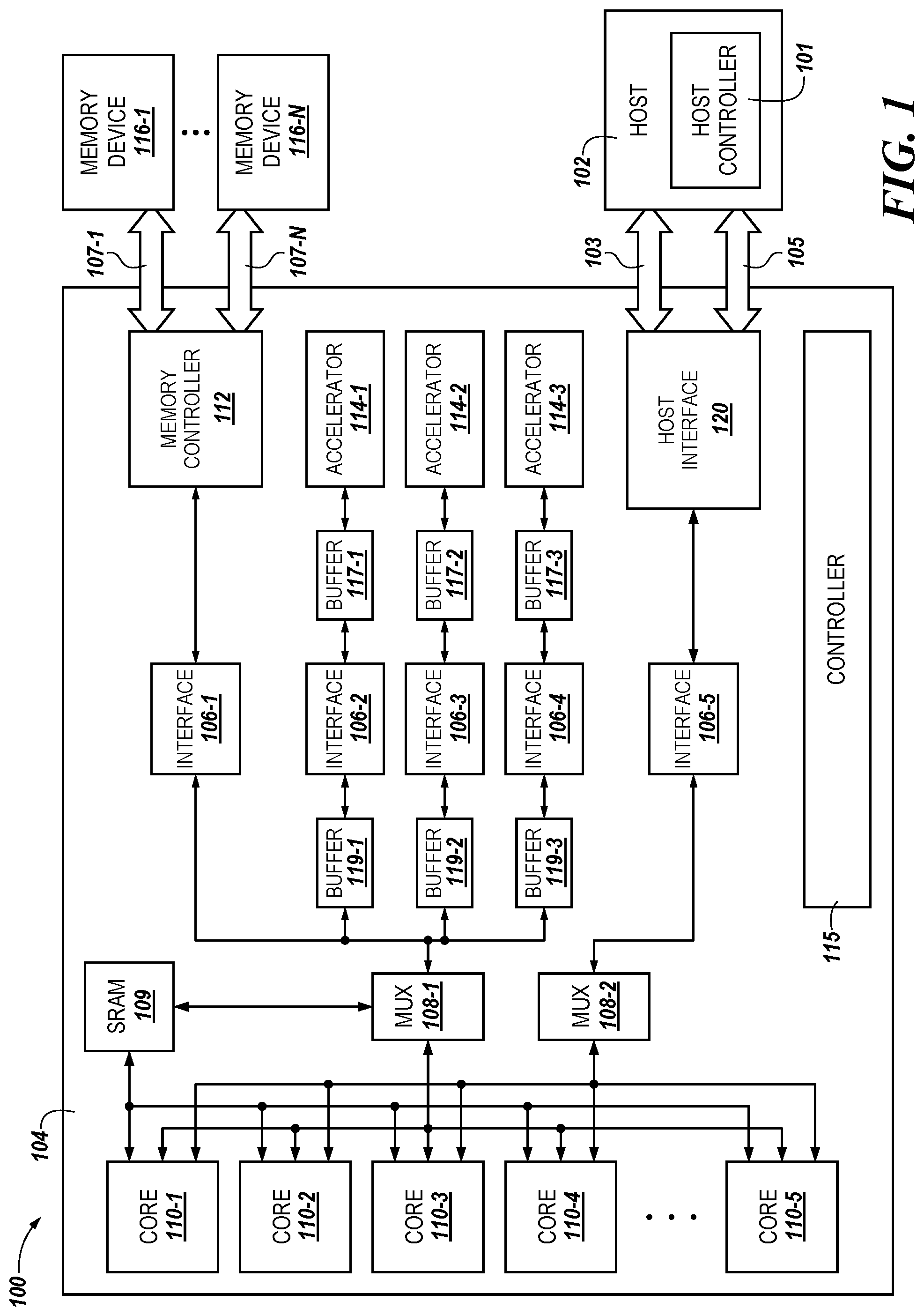 Patent US11810618 — Extended memory communication — Figure 1