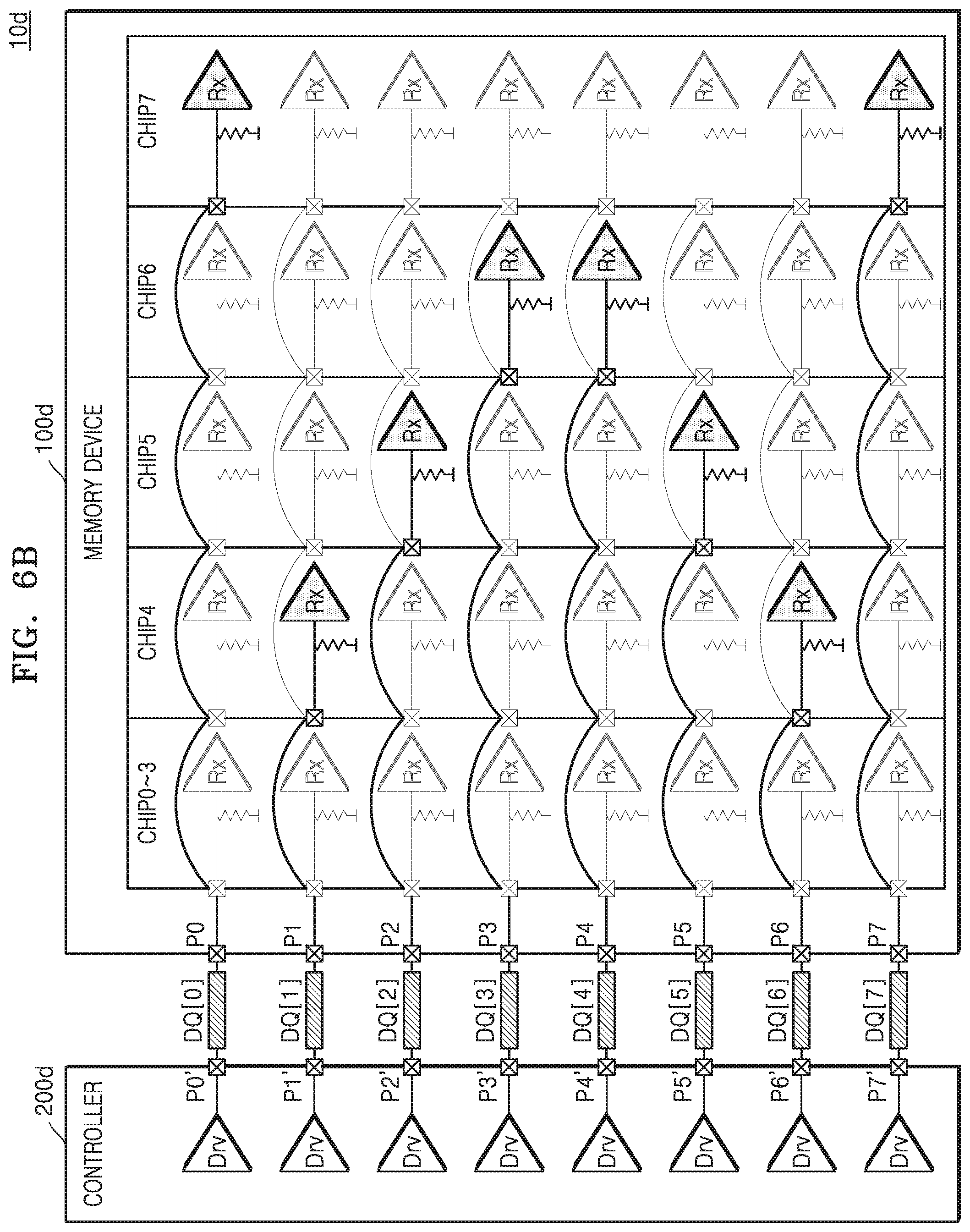 Patent US11810638 Figure 7 – Memory device including multiple memory chips and data signal lines and a method of operating the memory device
