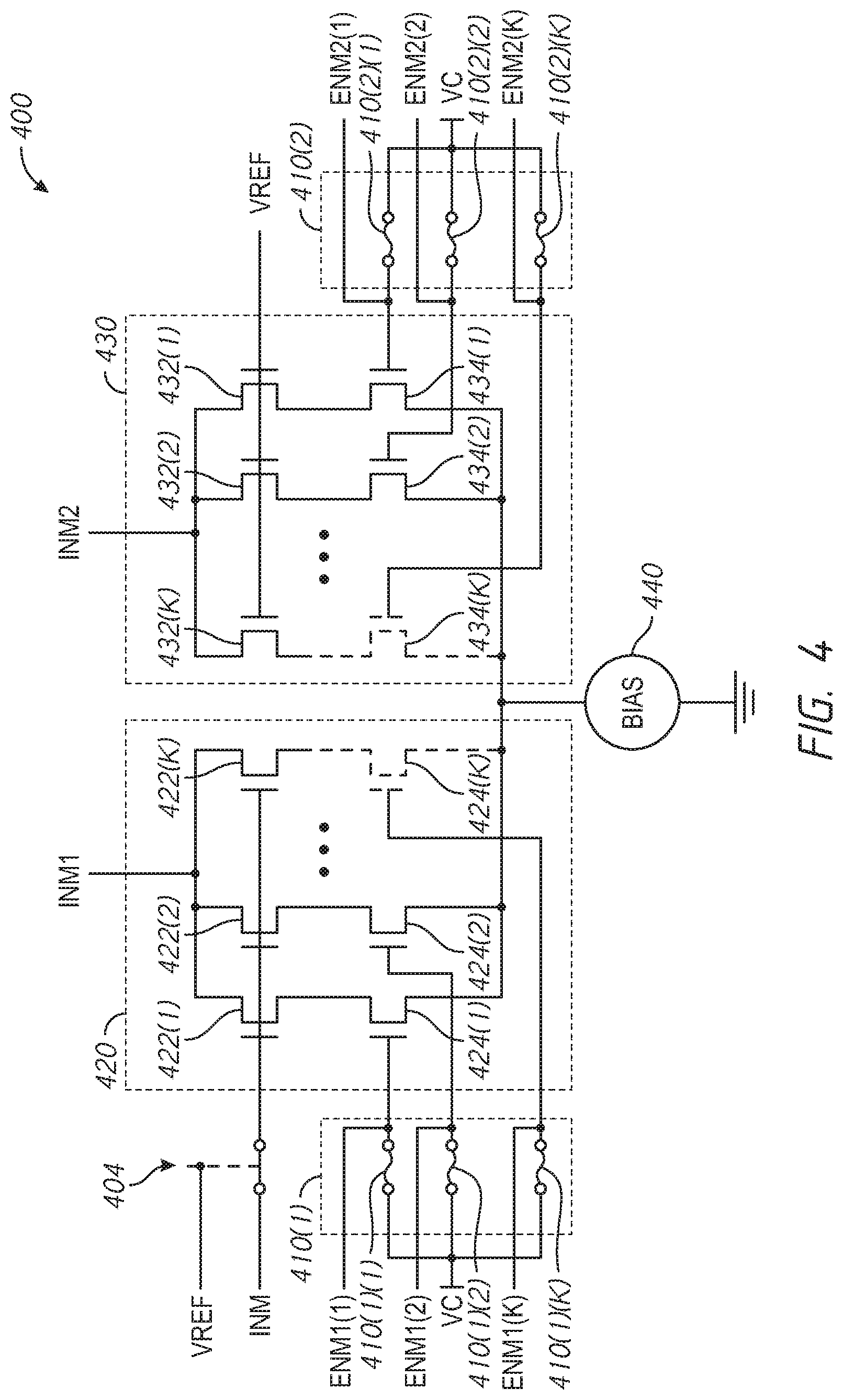 Patent US11810641 Figure 4 – Apparatuses and method for trimming input buffers based on identified mismatches