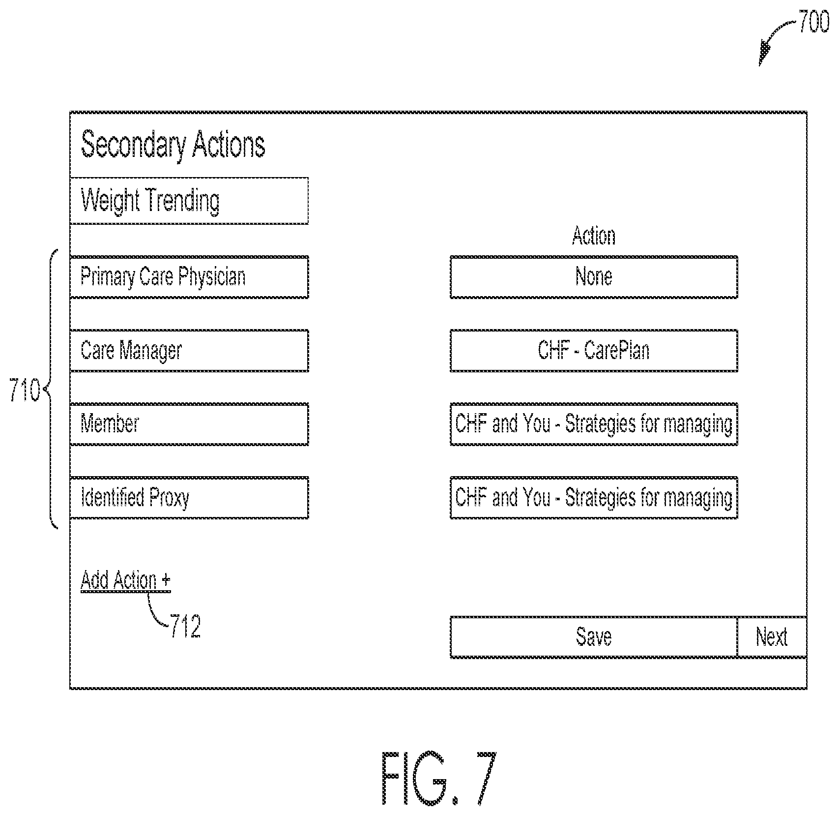 Patent US11810665 Figure 7 – Customization of population management