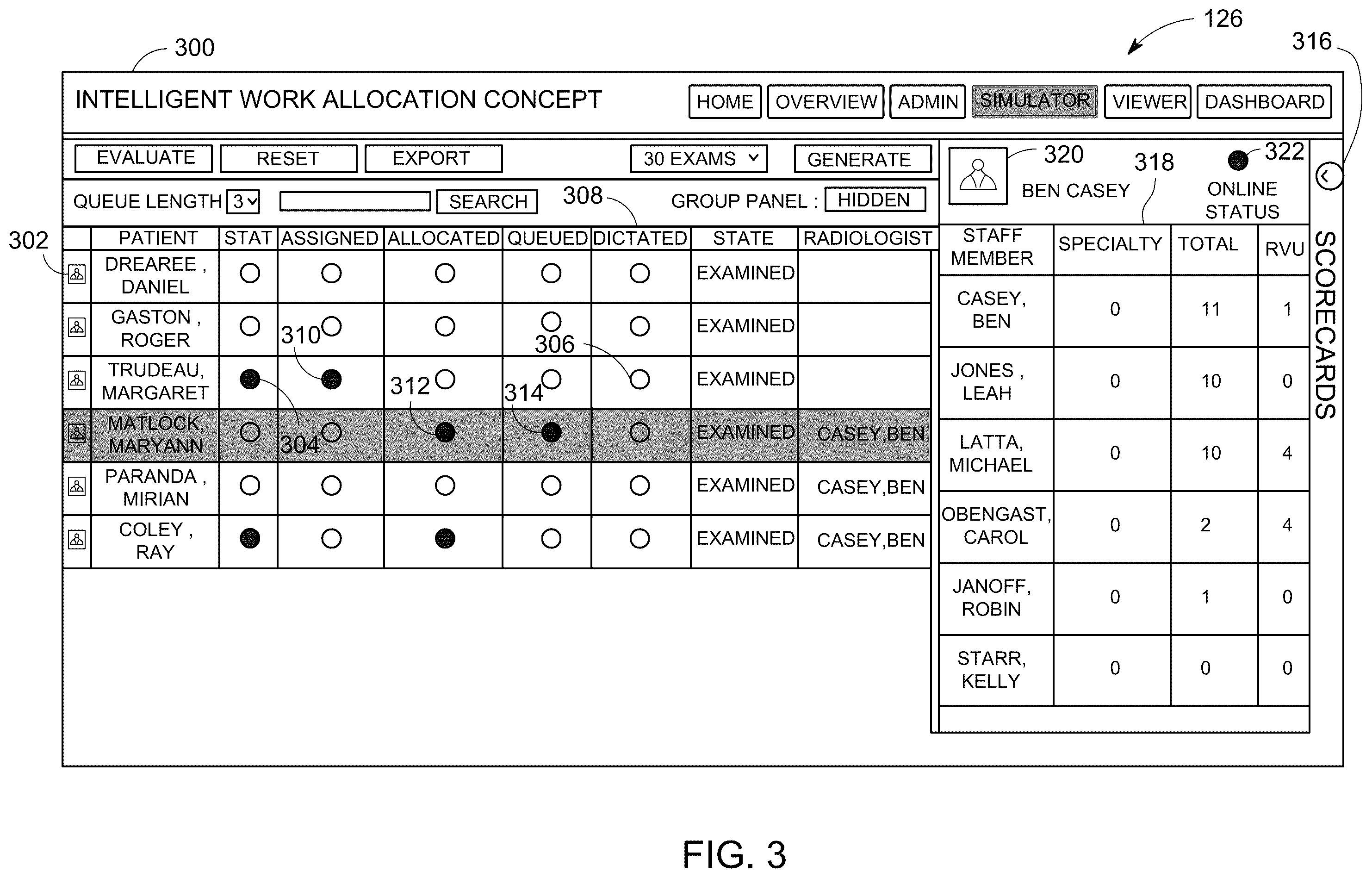 Patent US11810666 Figure 3 – Systems and methods for intelligent radiology work allocation