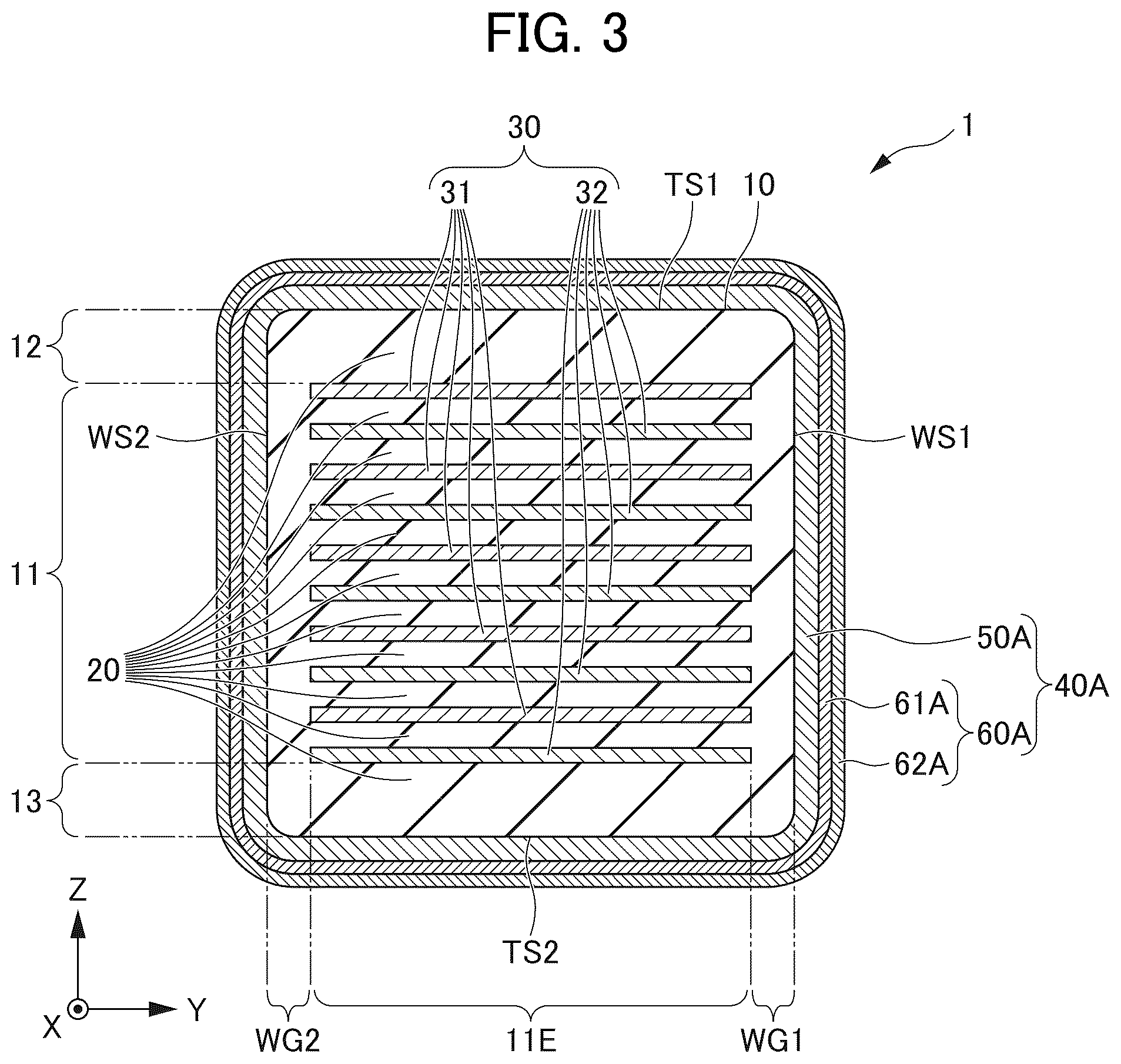 Patent US11810726 Figure 3 – Multilayer ceramic capacitor