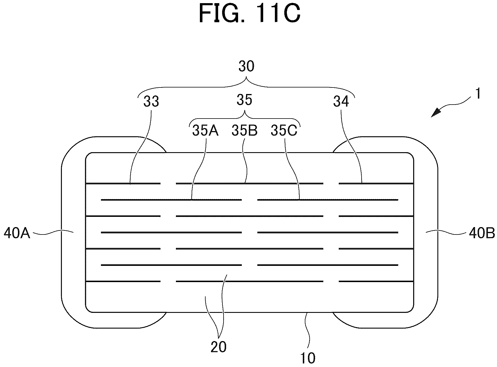 Patent US11810726 Figure 13 – Multilayer ceramic capacitor