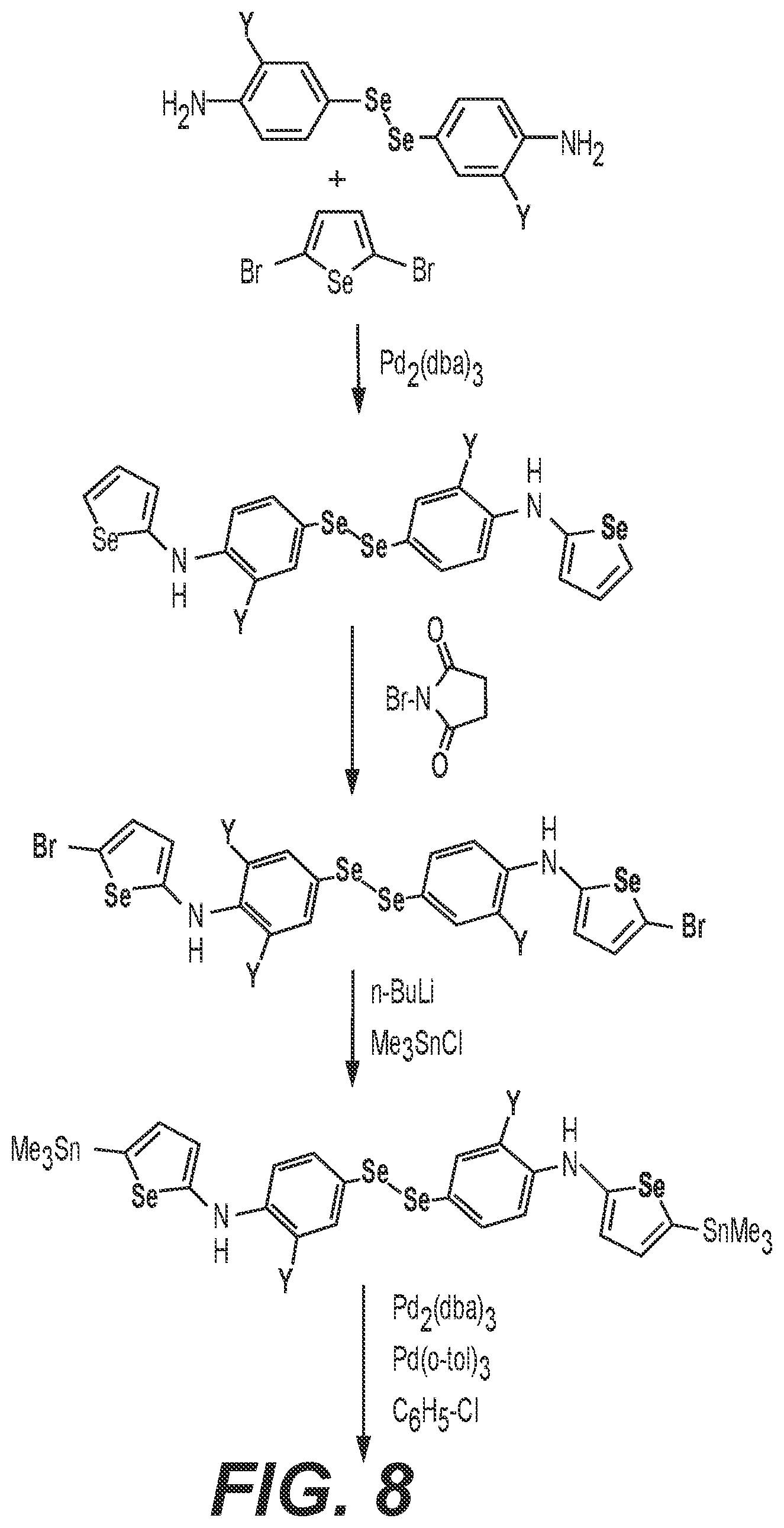 Patent US11810730 Figure 8 – Hybrid perovskite solar cell with organoselenium-based polymer hole transport layer