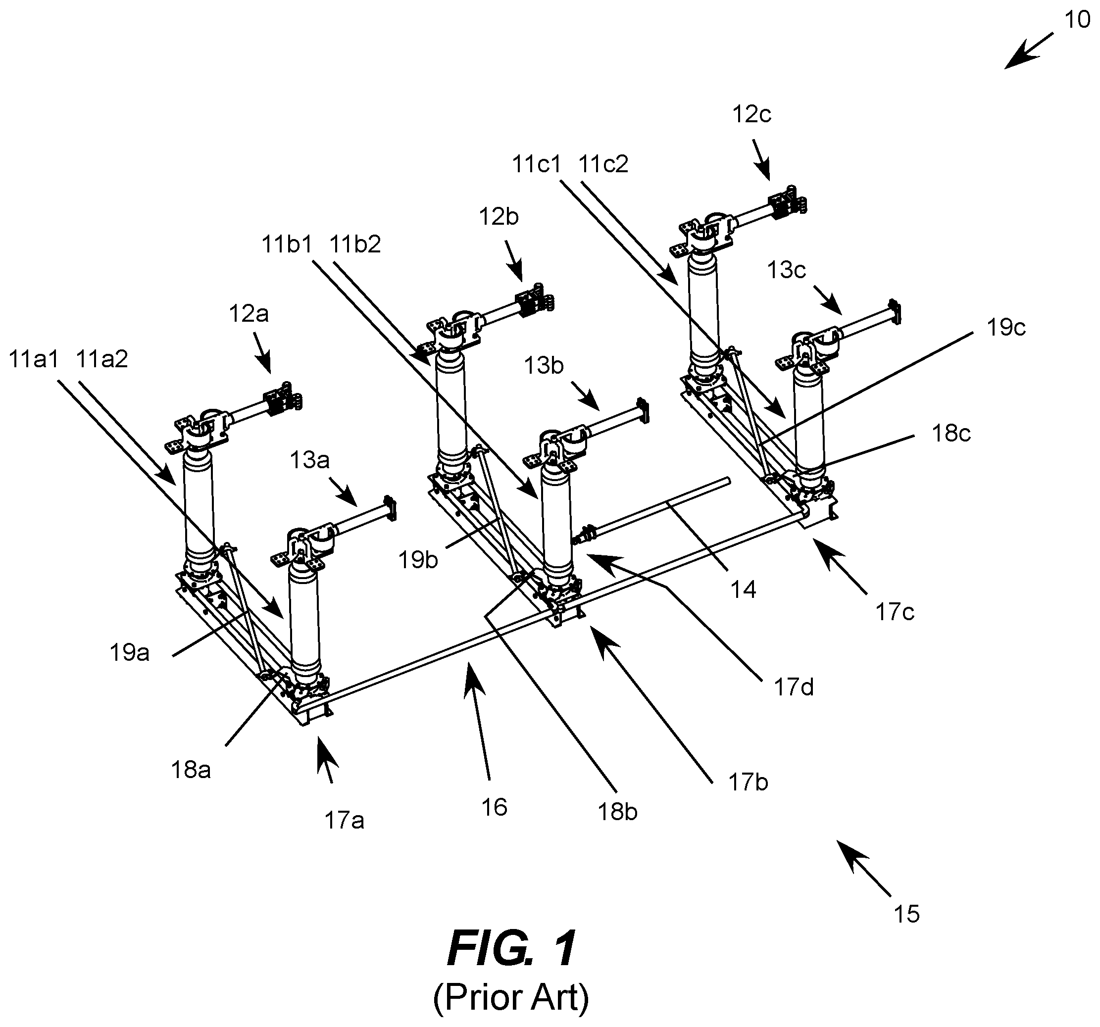 Patent US11810740 Figure 1 – Quick-set clevis joint for a three-phase electric disconnect switch linkage