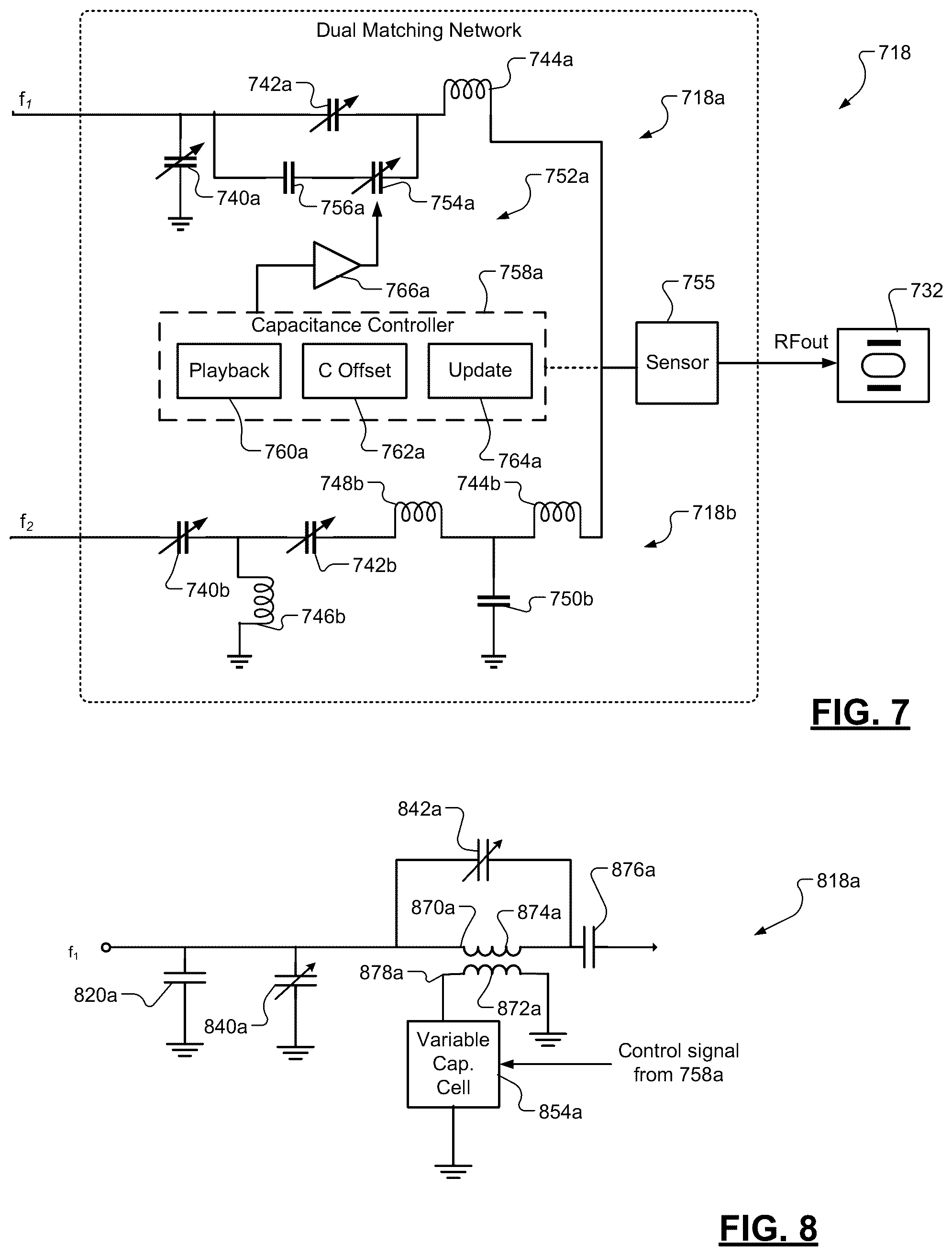 Patent US11810762 Figure 5 – Intermodulation distortion mitigation using electronic variable capacitor