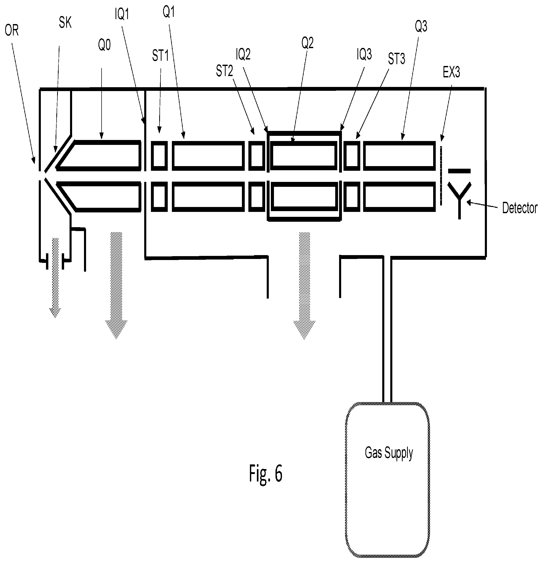 Patent US11810771 Figure 8 – Fourier transform mass spectrometer based on use of a fringing field to convert radial oscillations of excited ions to axial oscillations