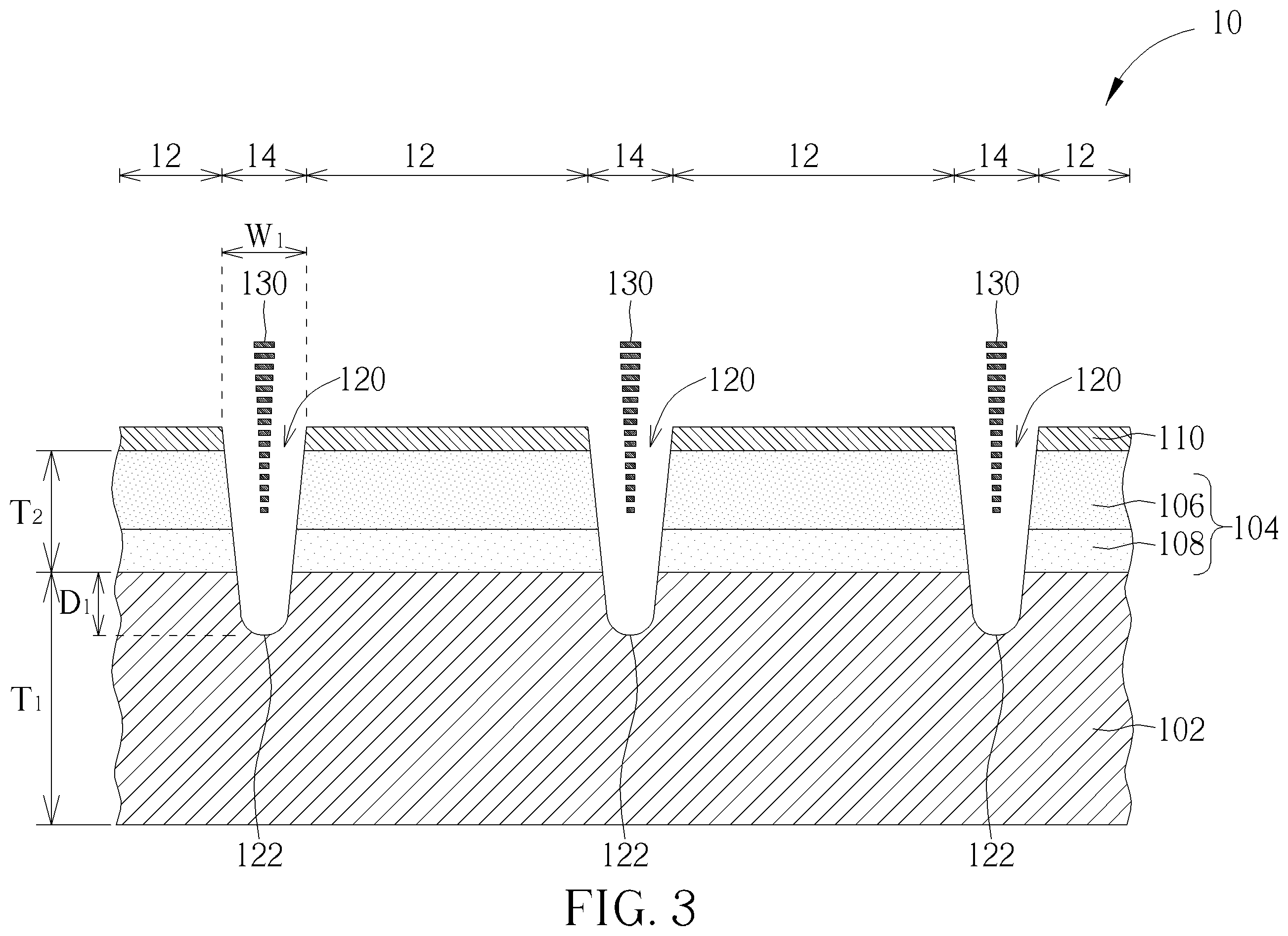 Patent US11810804 Figure 3 – Method of forming dice and structure of die
