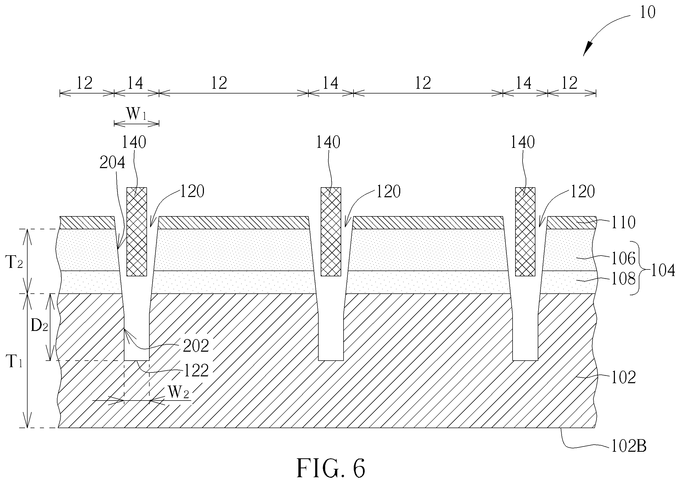 Patent US11810804 Figure 6 – Method of forming dice and structure of die