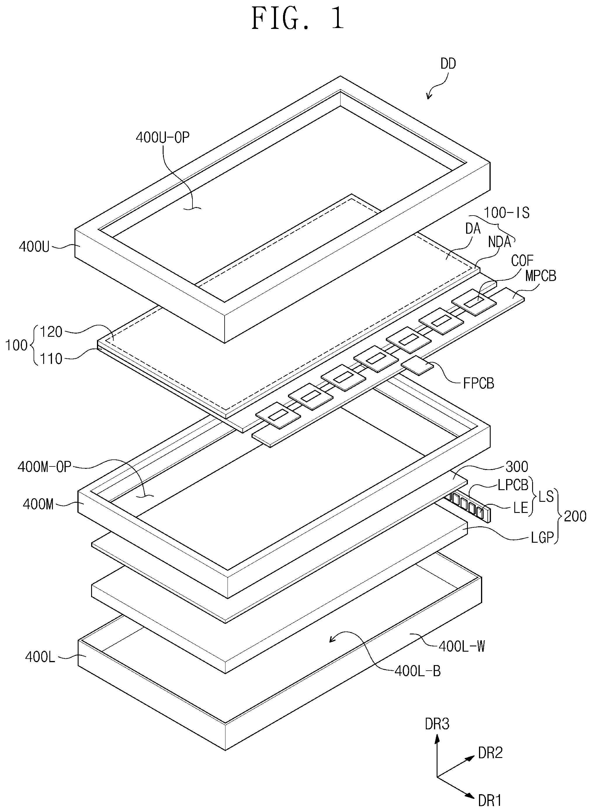 Patent US11810806 Figure 1 – Tray module, tray assembly including the same, and method for manufacturing display device using the same