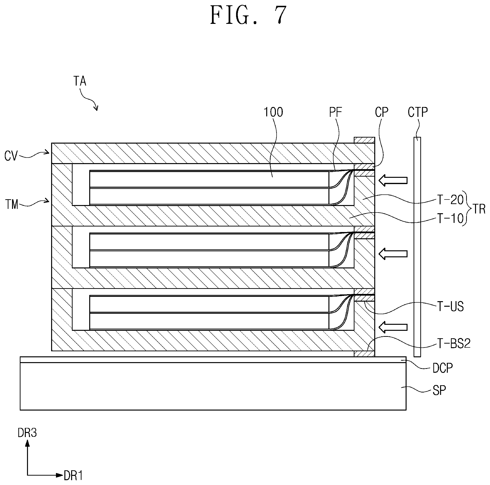 Patent US11810806 Figure 11 – Tray module, tray assembly including the same, and method for manufacturing display device using the same
