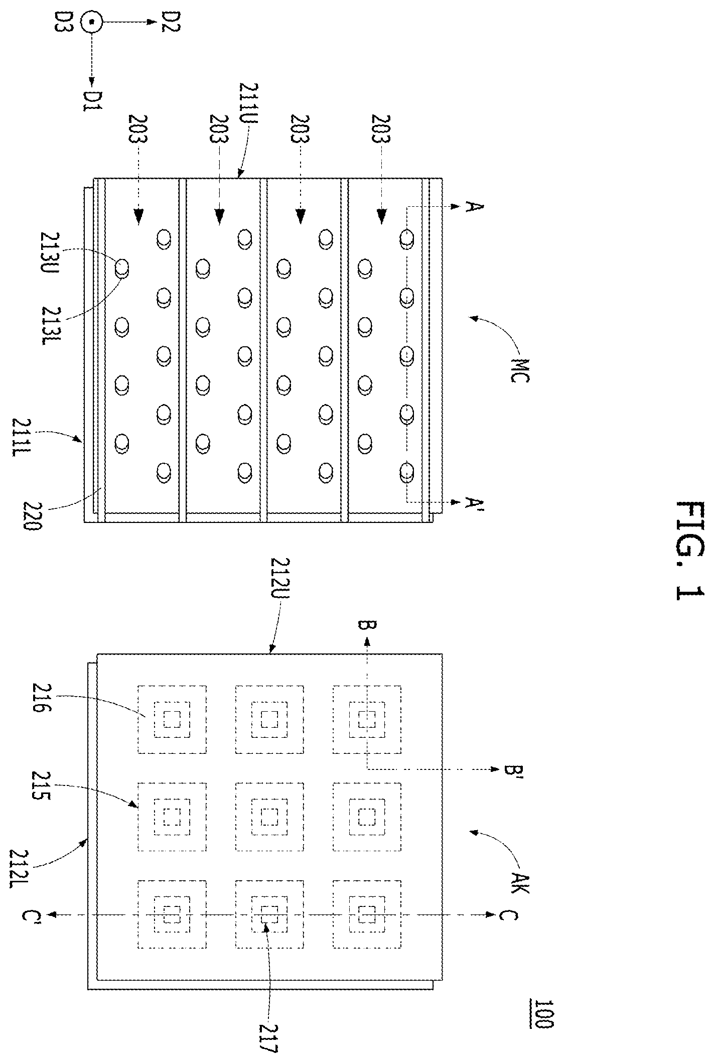 Patent US11810814 Figure 1 – Vertical semiconductor device and method for fabricating the same
